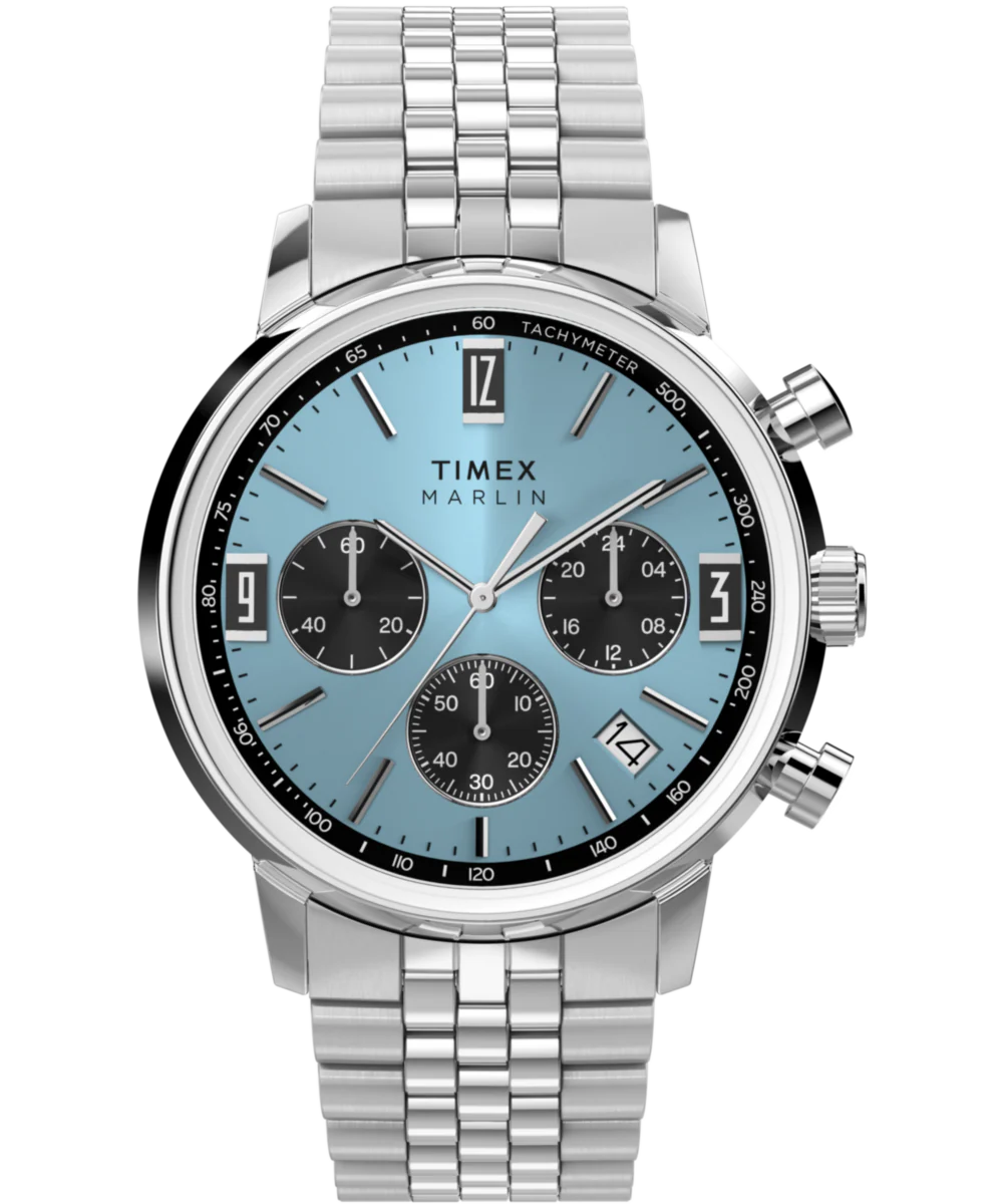 Image of Marlin® Chronograph Tachymeter 40mm Stainless Steel Bracelet Watch