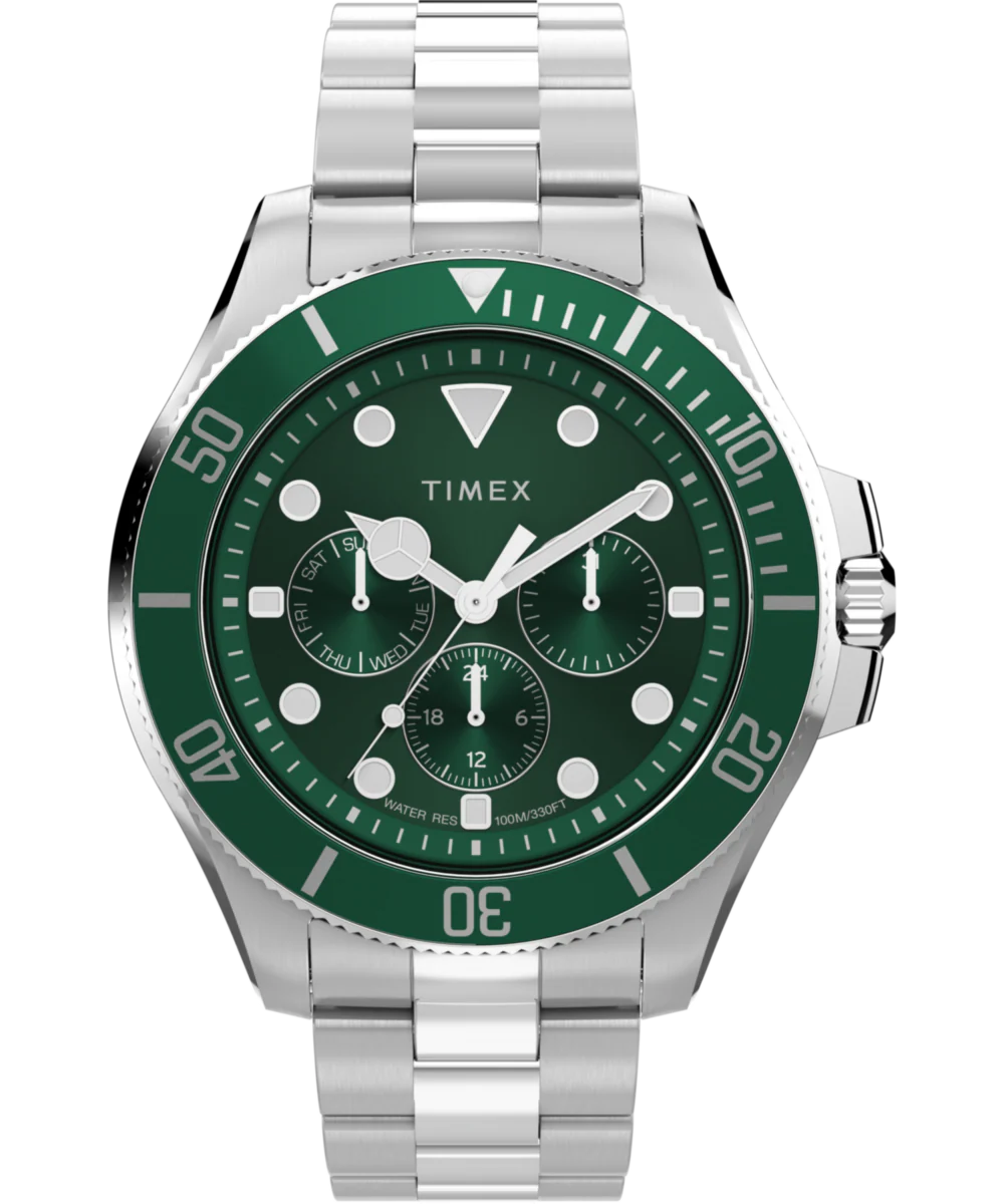 Image of Harborside Coast Multifunction 43mm Stainless Steel Bracelet Watch