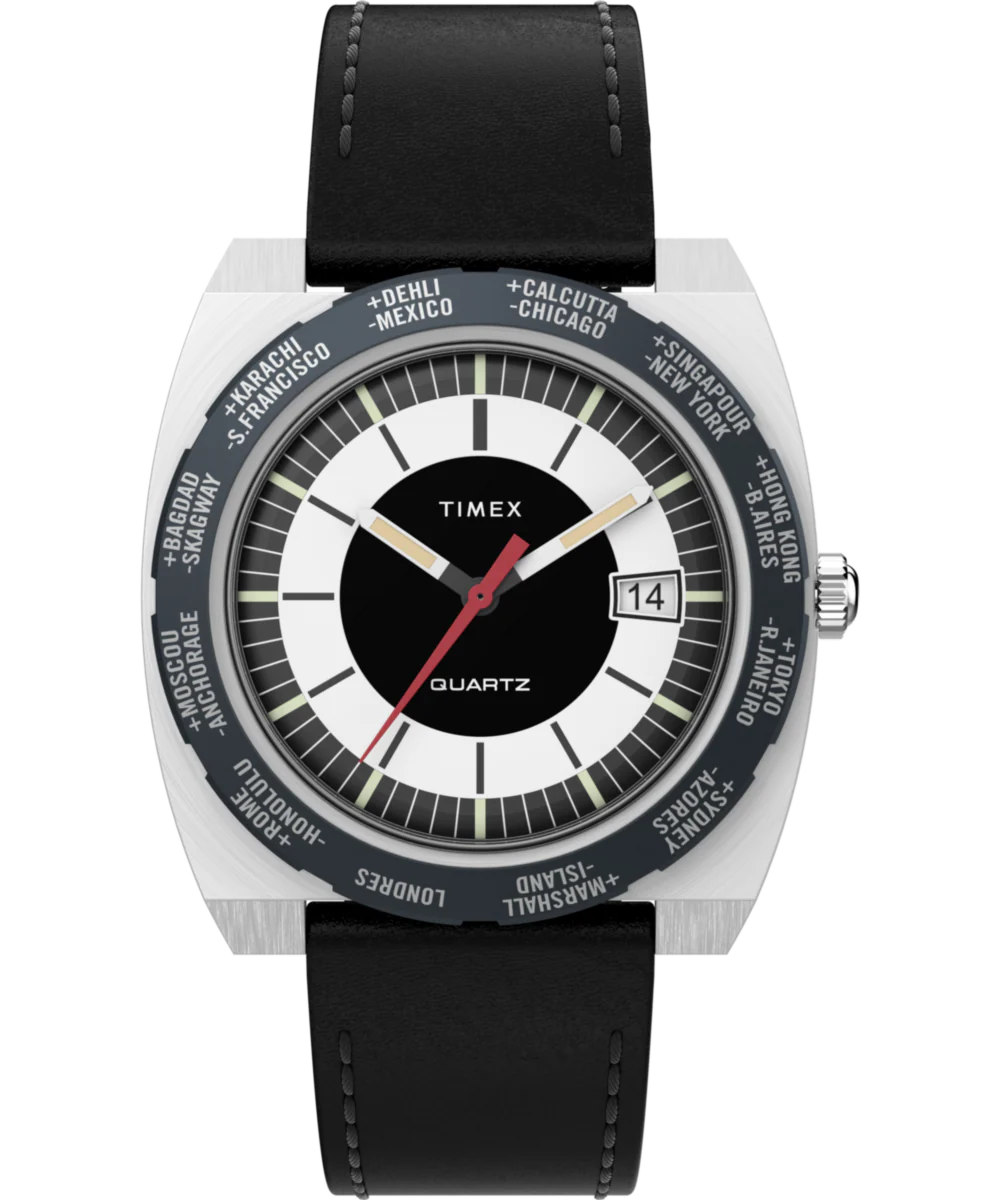Image of World Time Reissue 39mm Leather Strap Watch