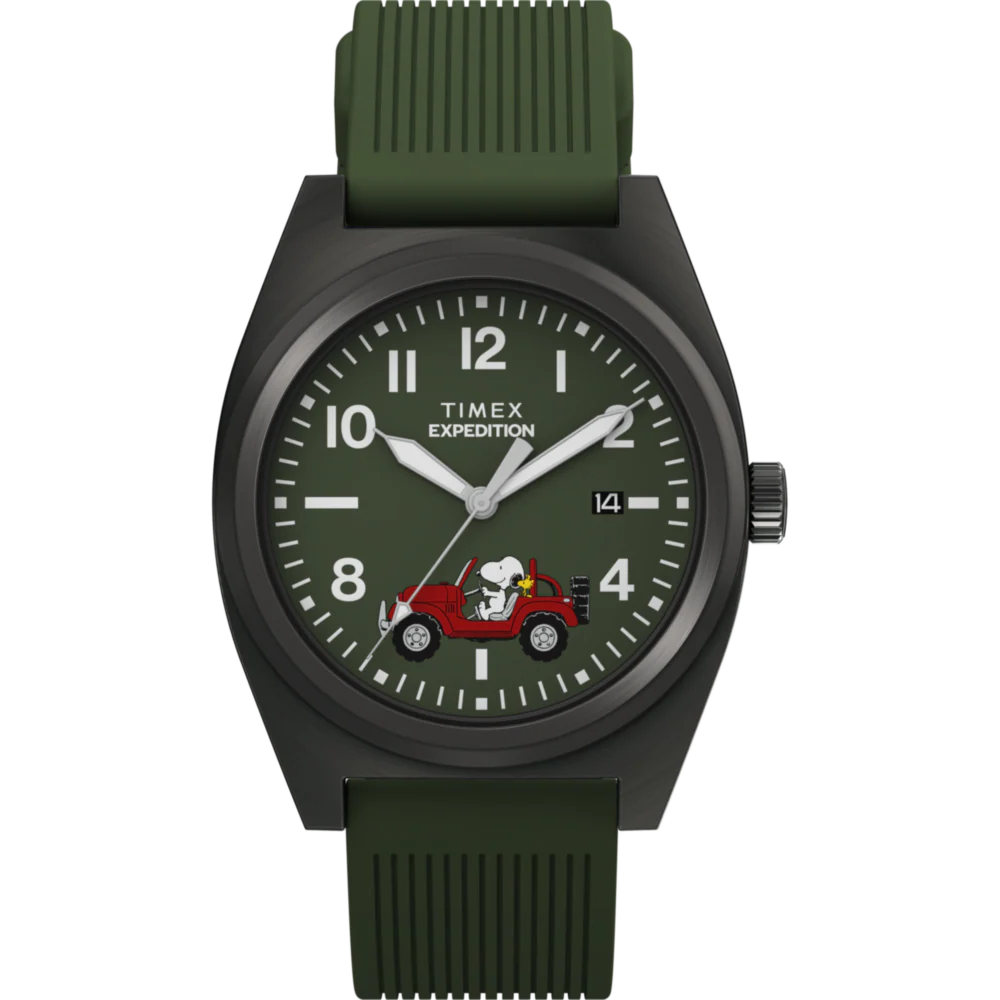 Image of Peanuts® x Timex Expedition Snoopy Road Trip 39mm Silicone Strap Watch