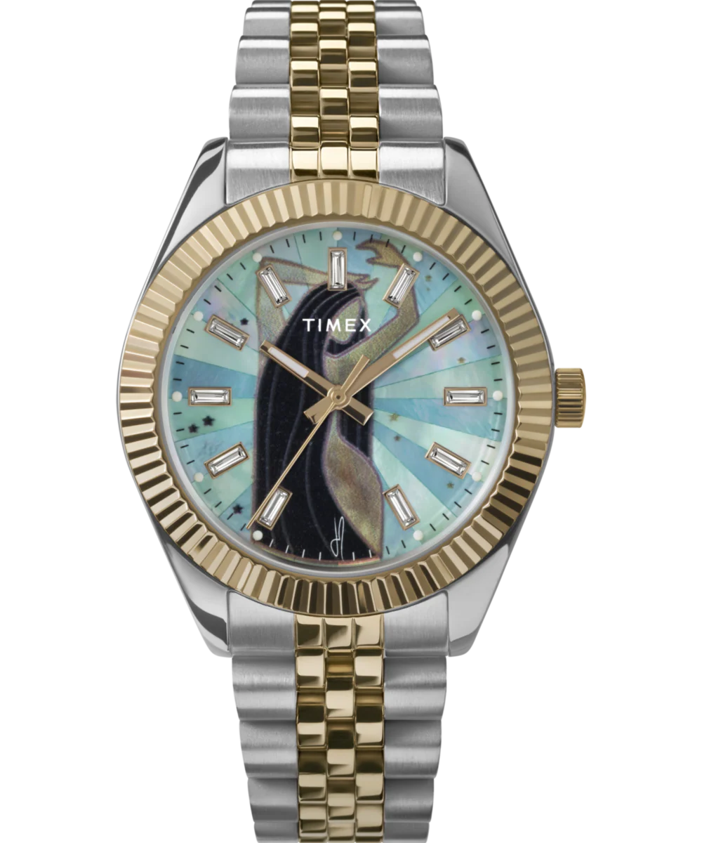 Image of Timex x Jacquie Aiche Musings 36mm Stainless Steel Bracelet Watch
