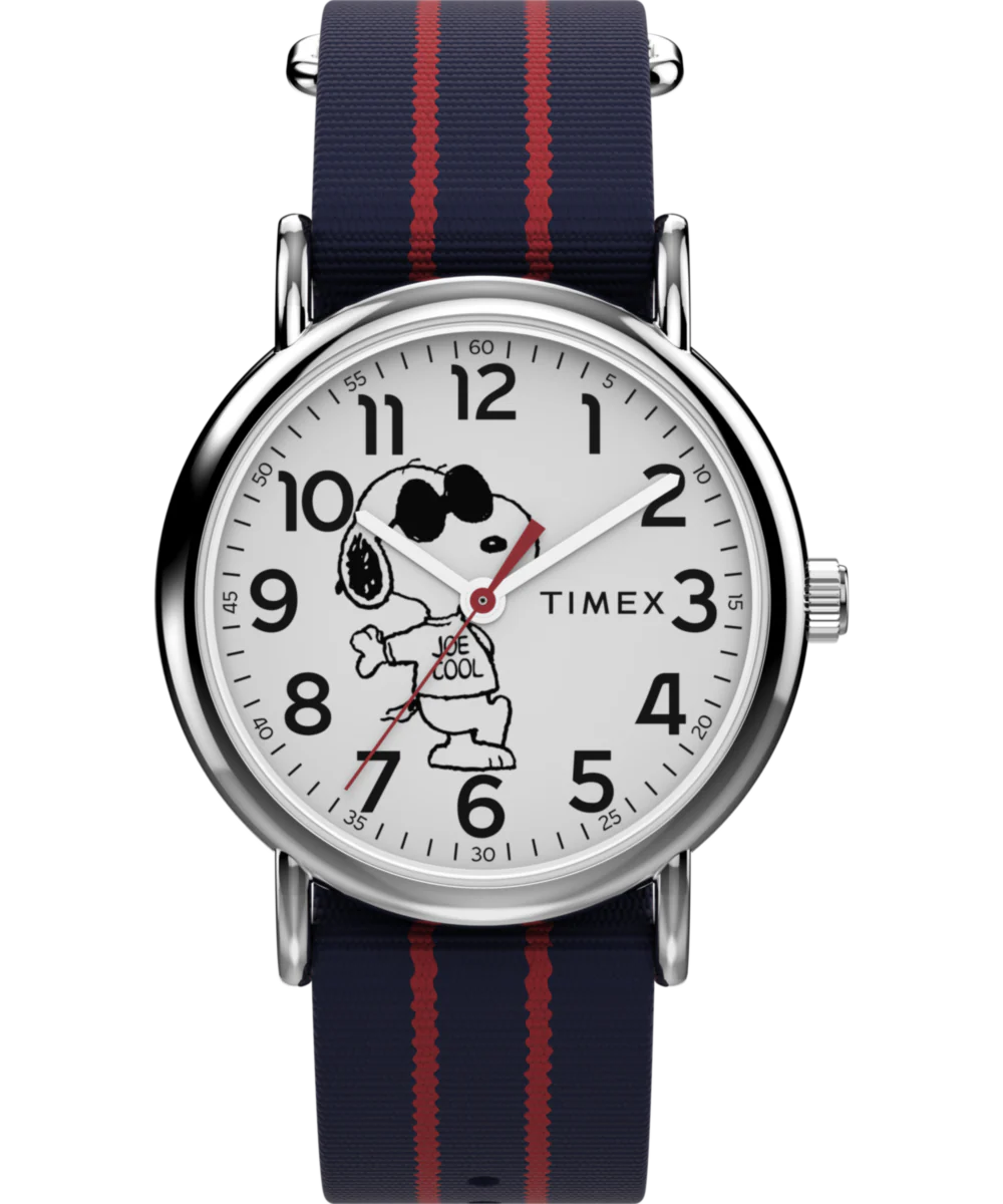 Image of Peanuts® x Timex Weekender Joe Cool 38mm Fabric Strap Watch