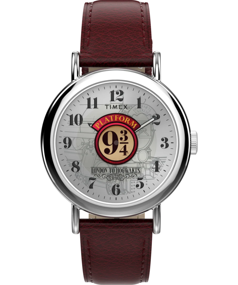 Image of Harry Potter x Timex Weekender Platform 9 3/4 37mm Leather Strap Watch