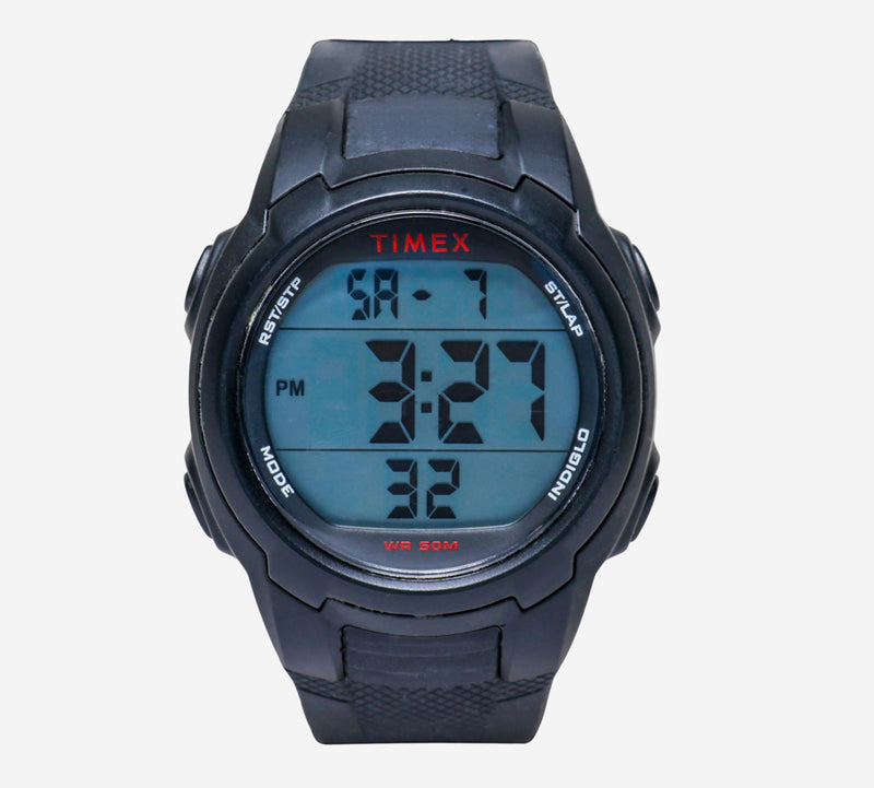 Timex Rewound WR 50m Black Quartz Digital Watch