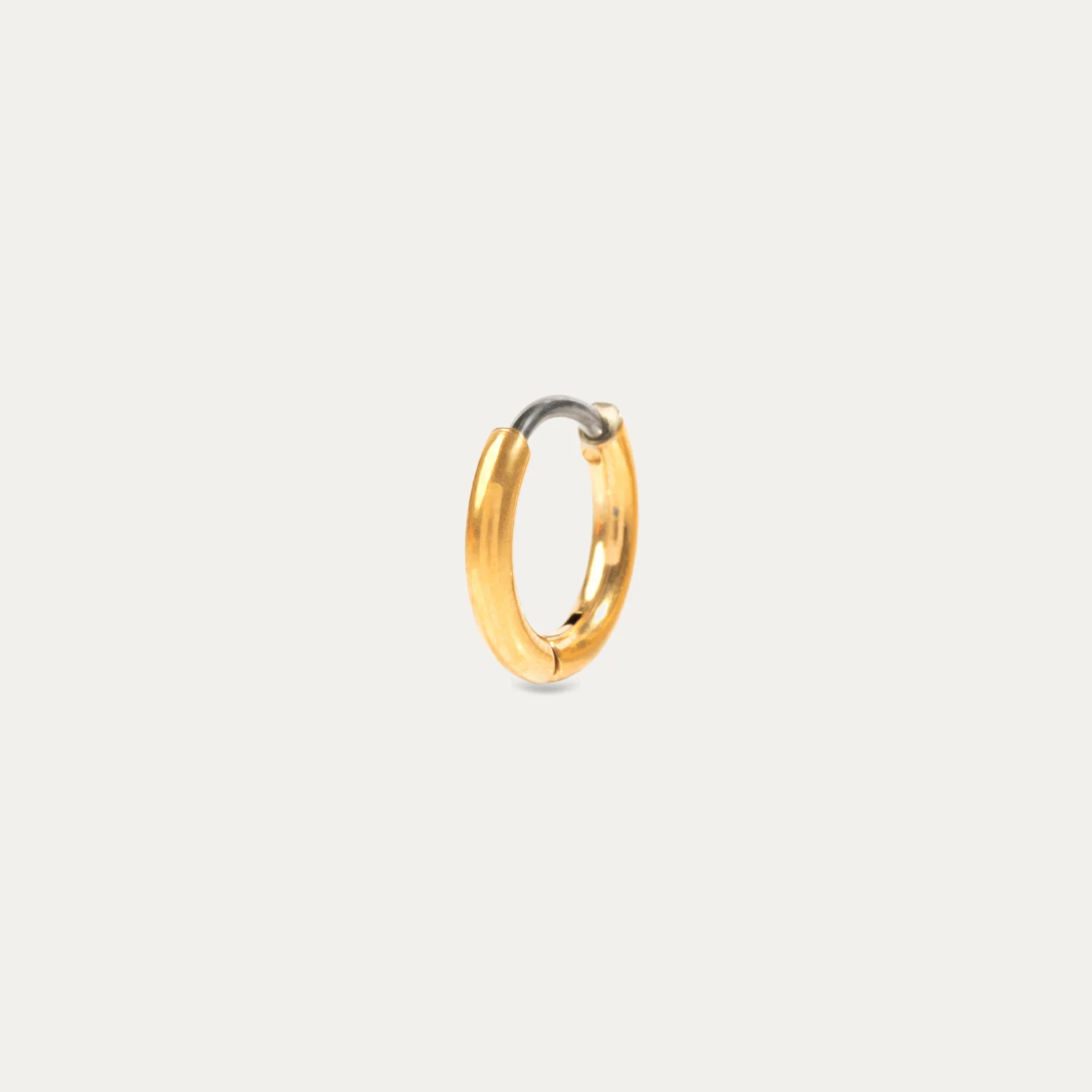 Image of Single Small Rooftop Huggie Hoop Earring