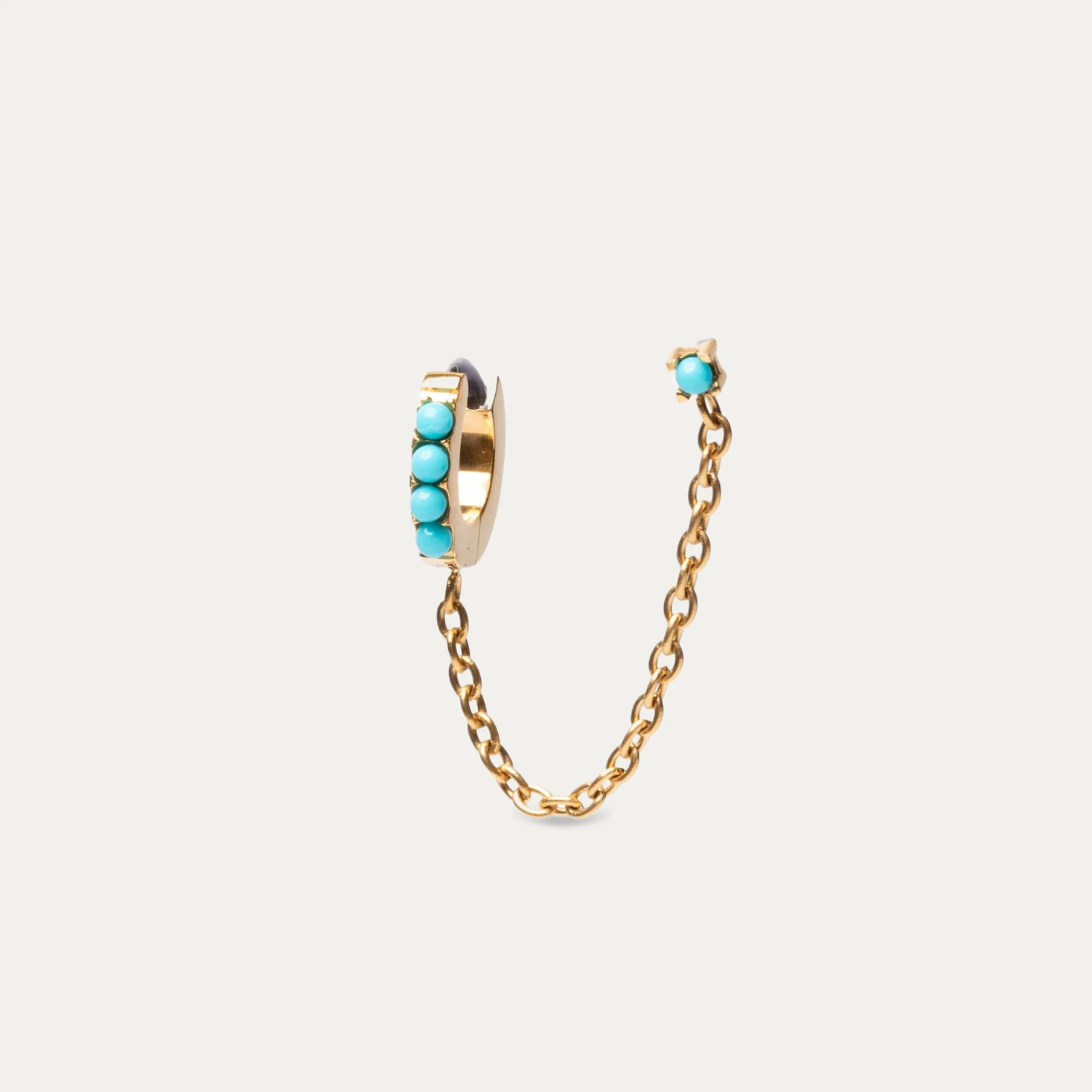 Image of Single Lara Hoop Turquoise