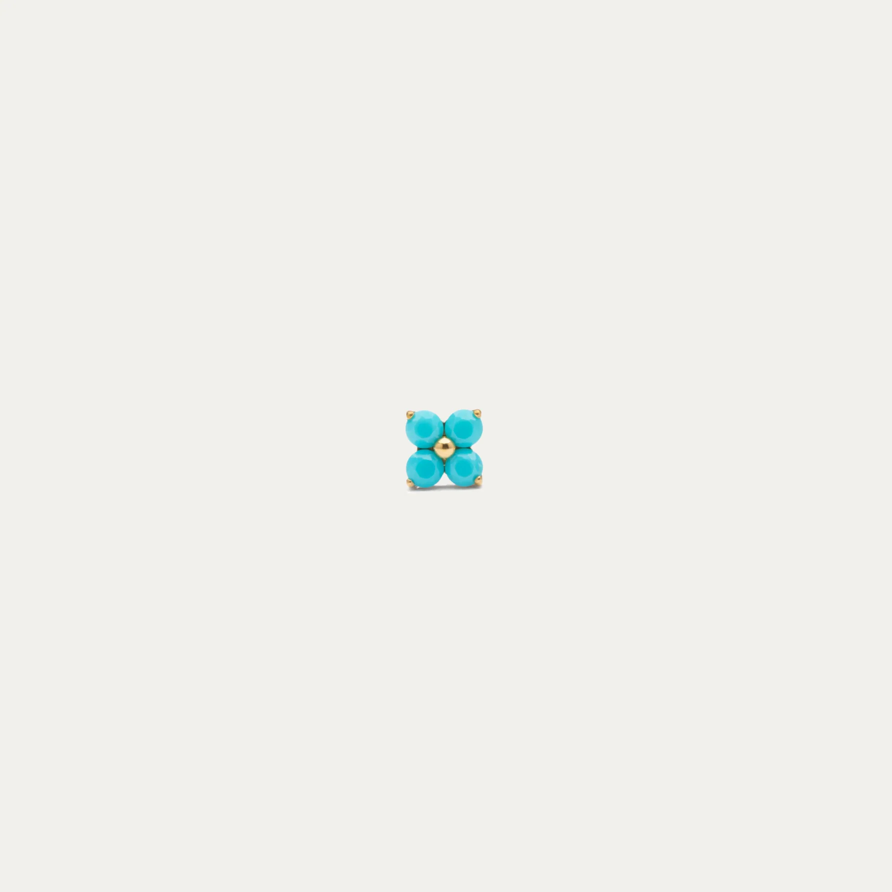Image of Single Nano Emmaline Flat Back Stud Turquoise