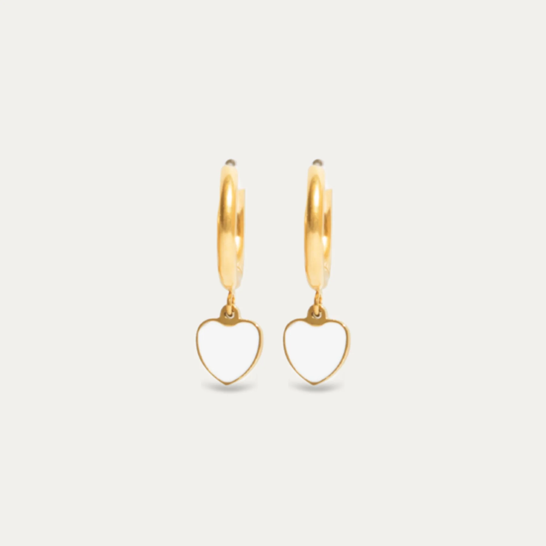 Image of Ava Charm Hoop Earrings
