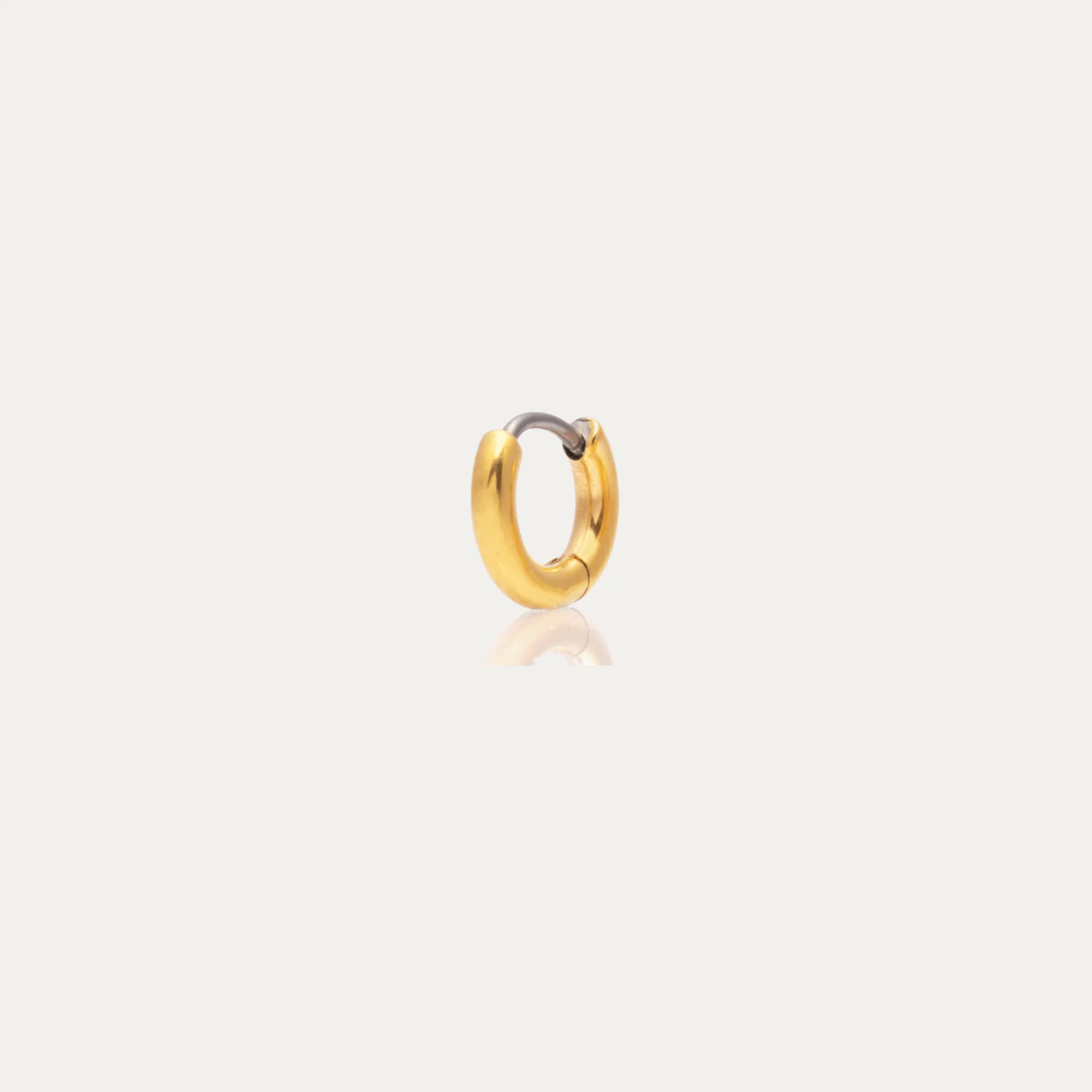 Image of Single Mini Rooftop Huggie Hoop Earring