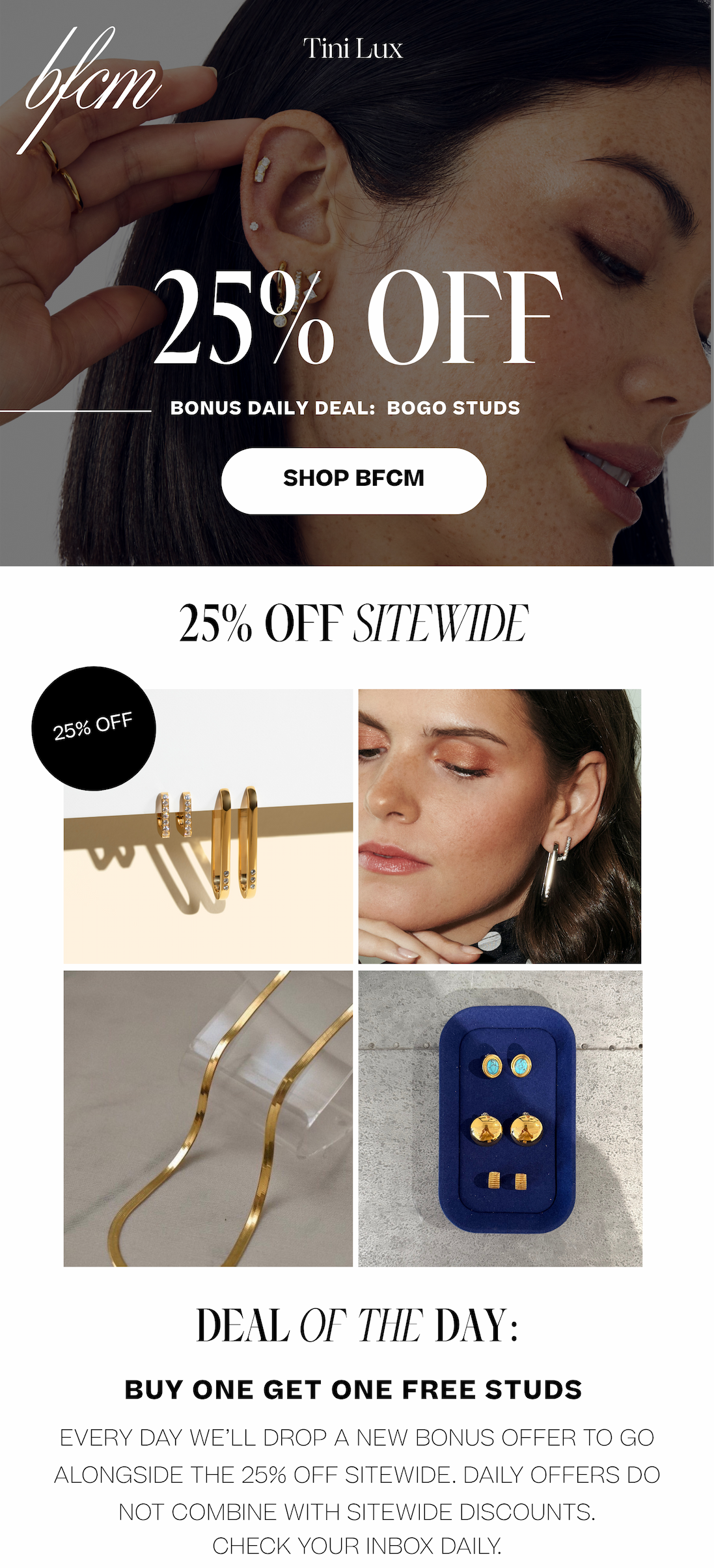 25% Off Sitewide & BOGO Studs