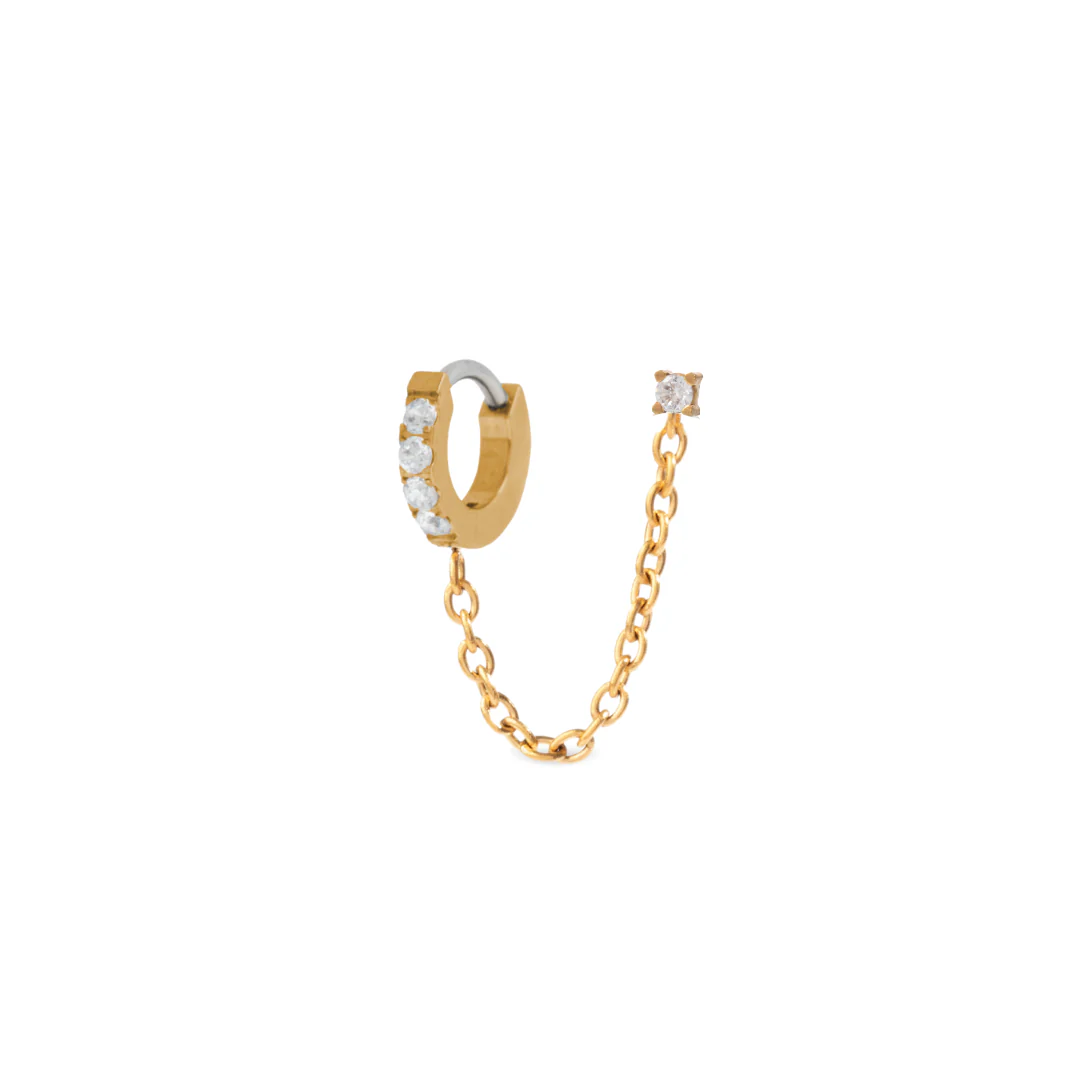 Image of Single Lara Hoop Clear