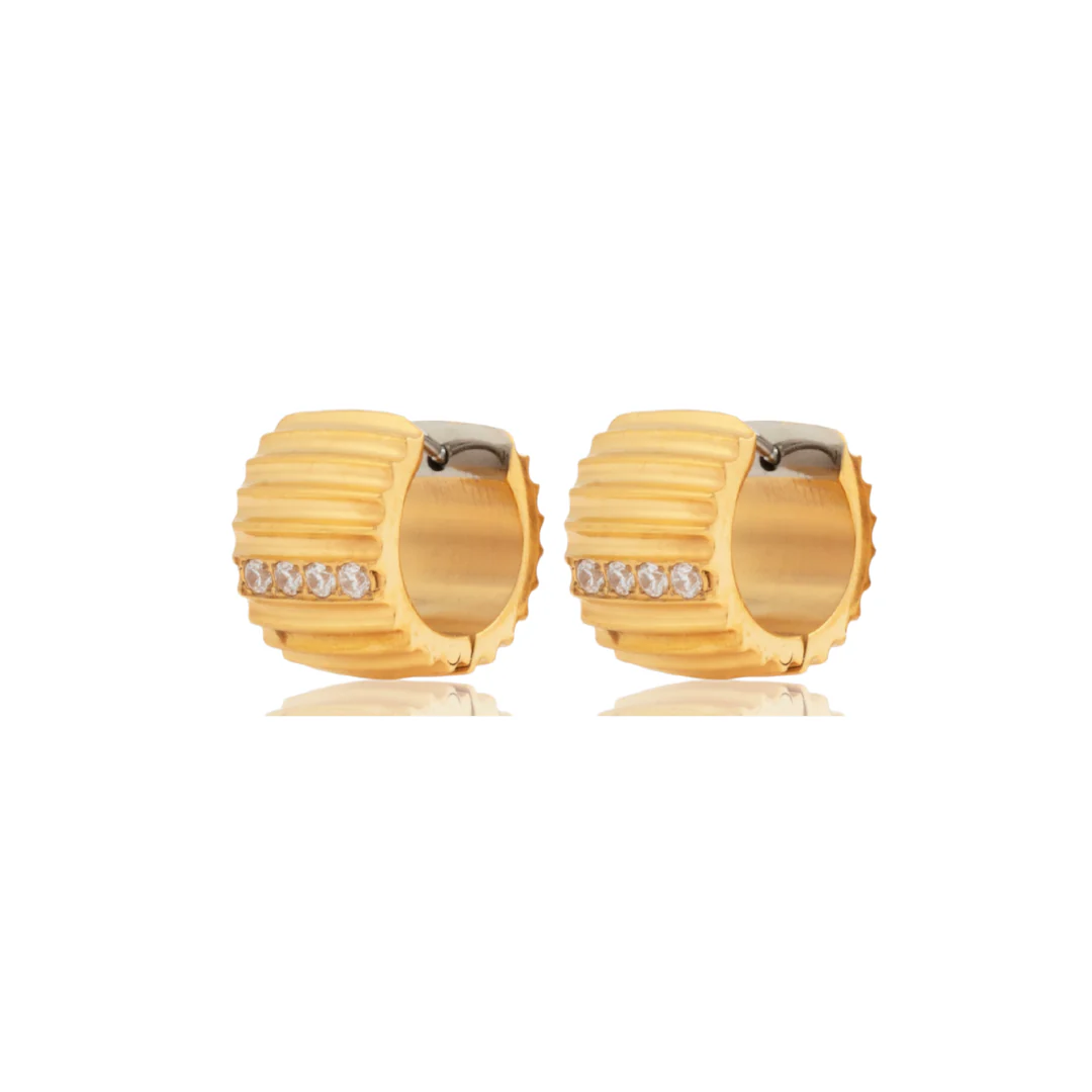 Image of Pave Al Fresco Hoop Earrings