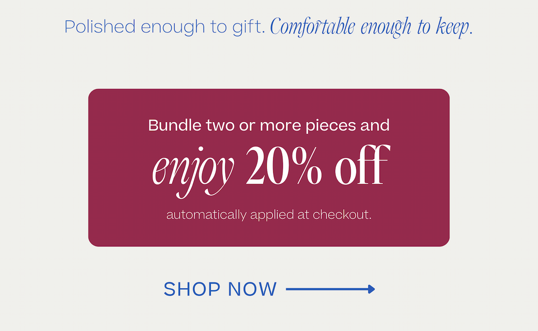 20% off 2+ pieces