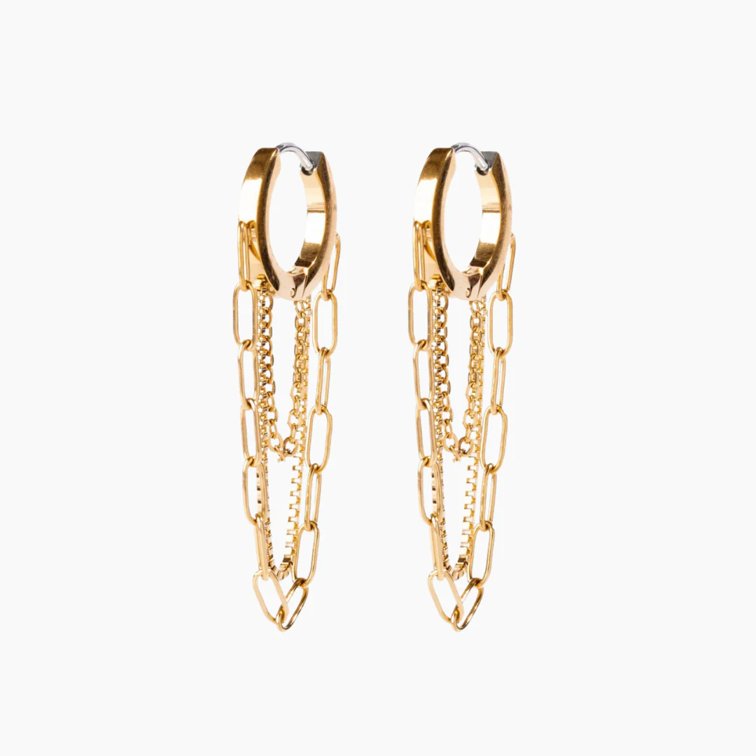 Image of Cascade Hoop Earrings
