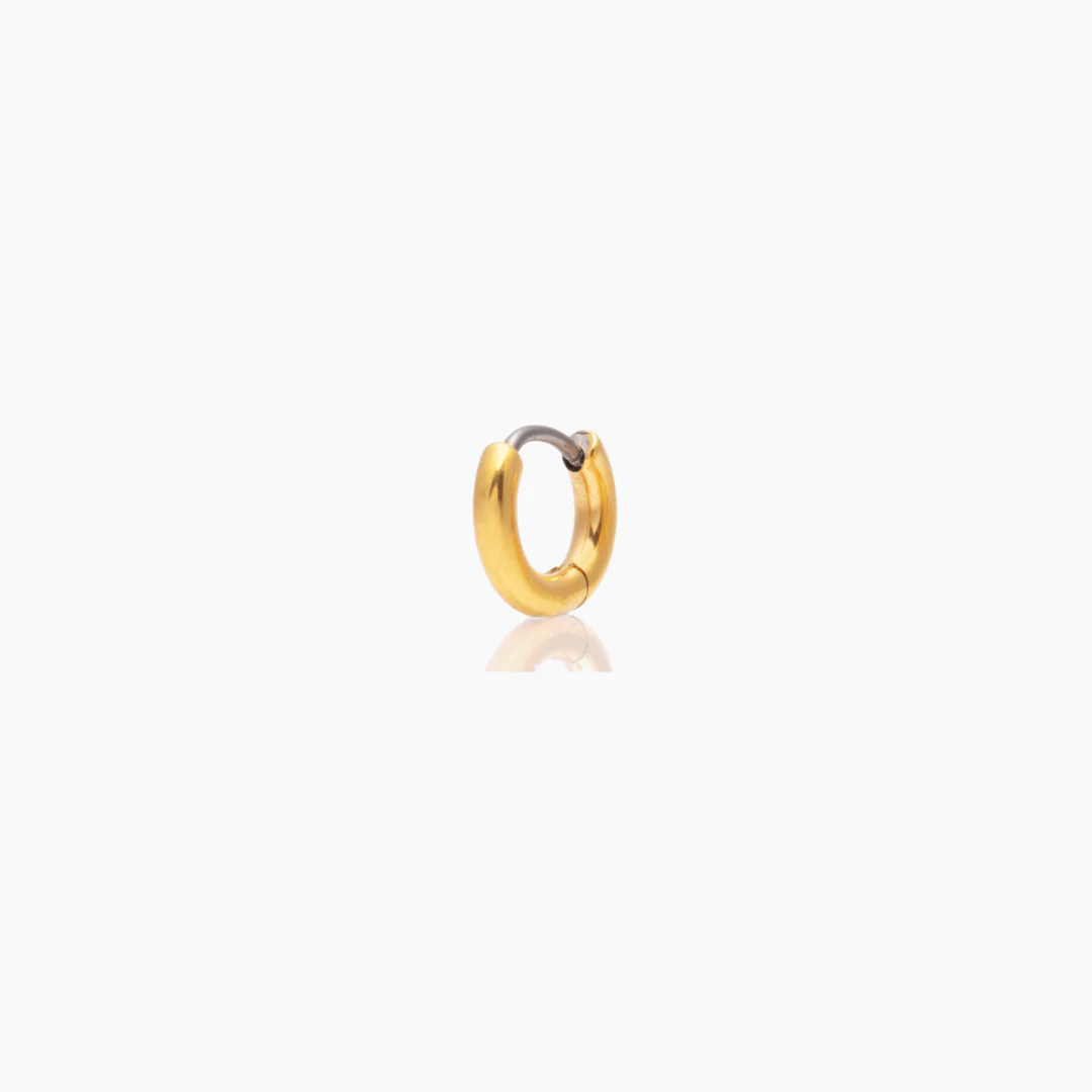 Image of Single Mini Rooftop Huggie Hoop Earring