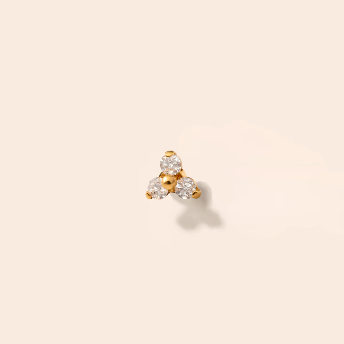 Image of Single Astrid Flat Back Stud Earring