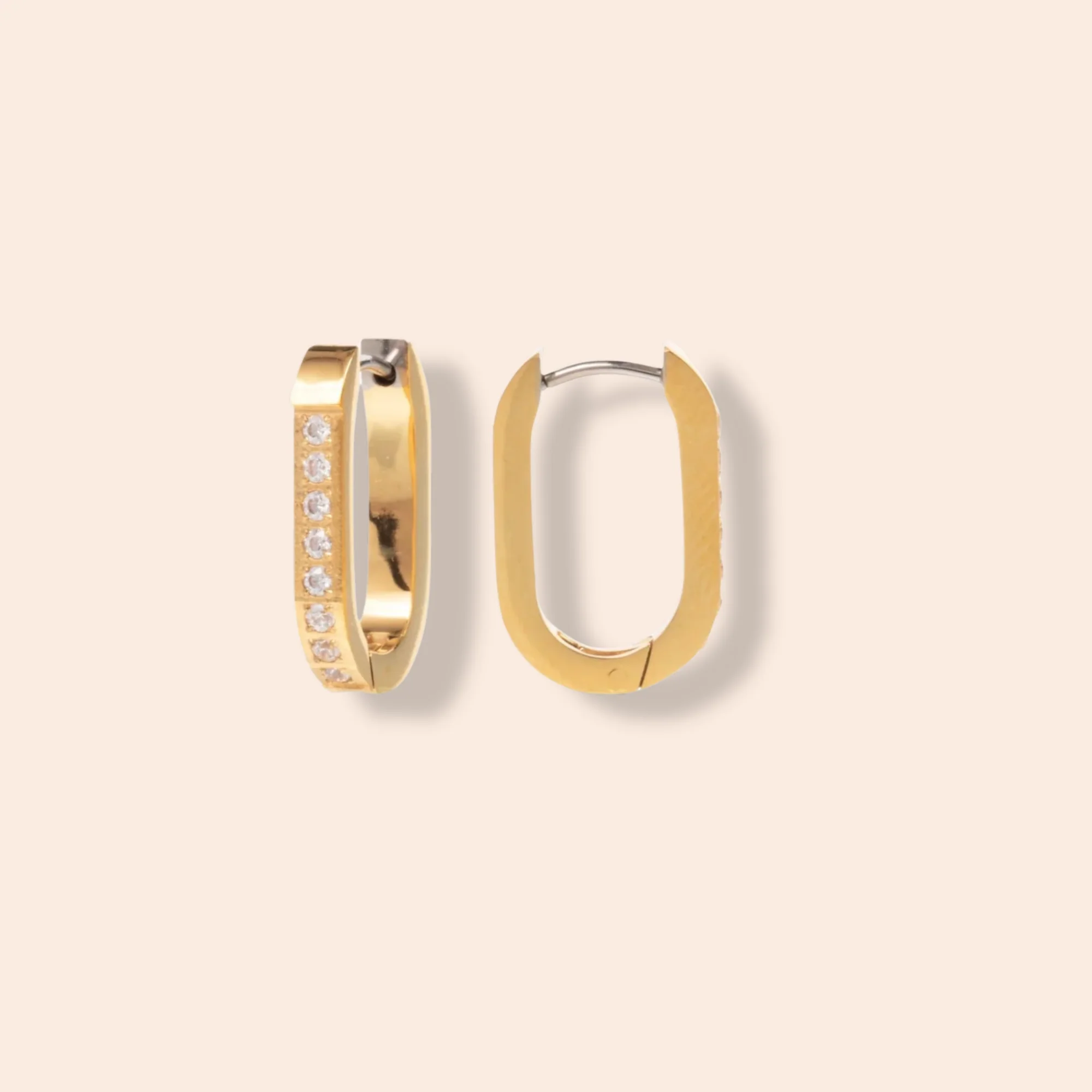 Image of Pavé Trendsetter Hoop Earrings