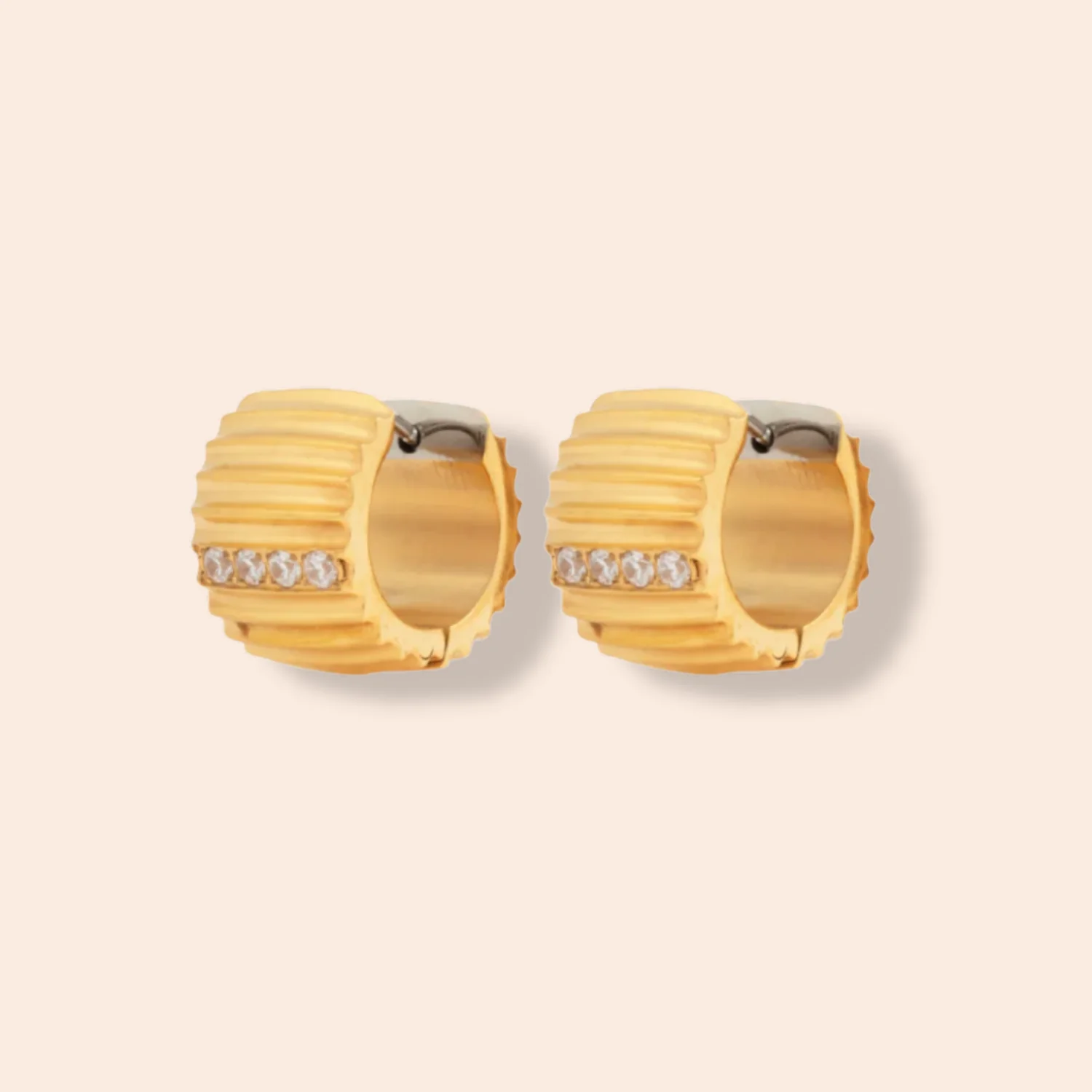 Image of Pave Al Fresco Hoop Earrings