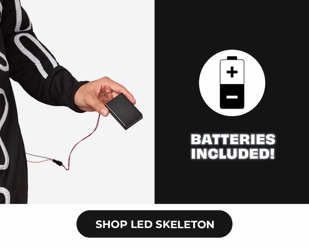 Attached see through mask, sturdy LED light structure, Pockets with battery pack.