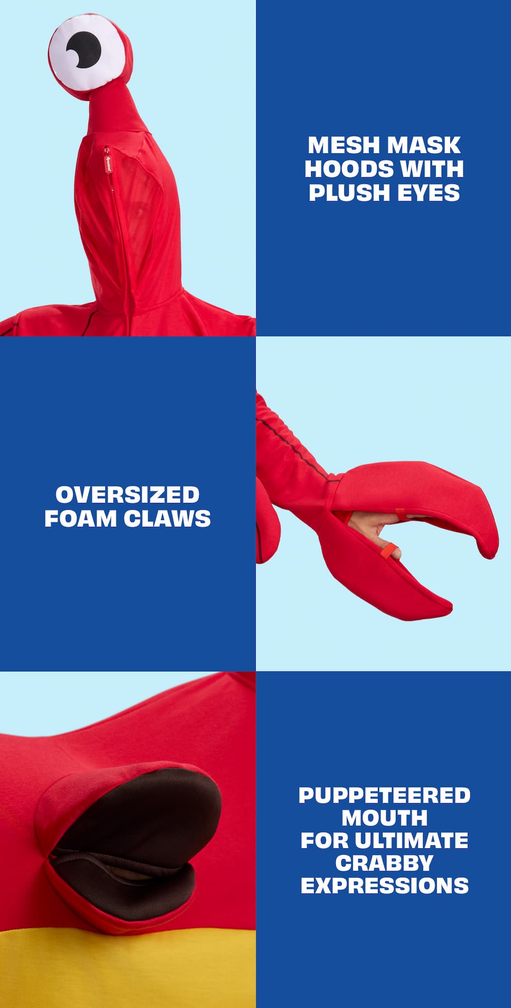 Two-Person Crab Costume Features