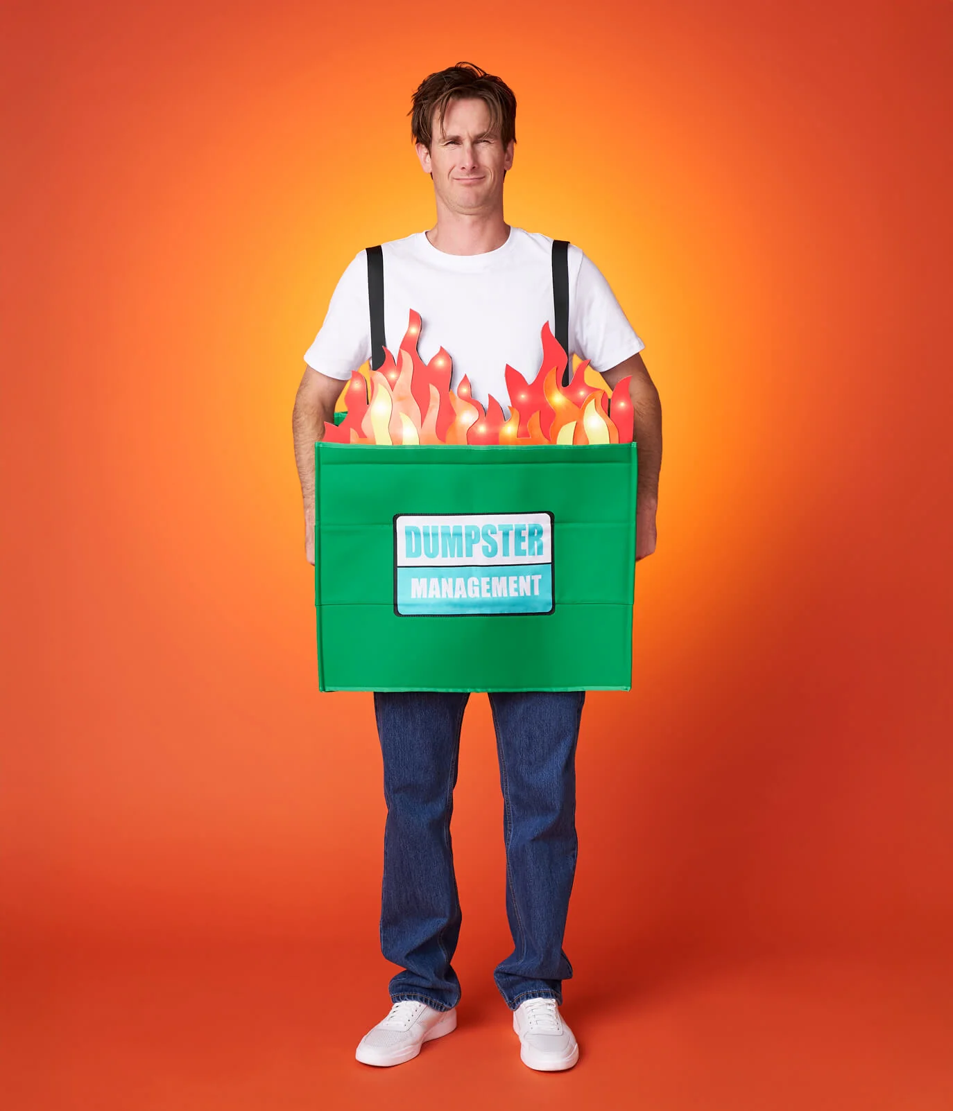 Image of Men's Dumpster Fire Light Up Costume