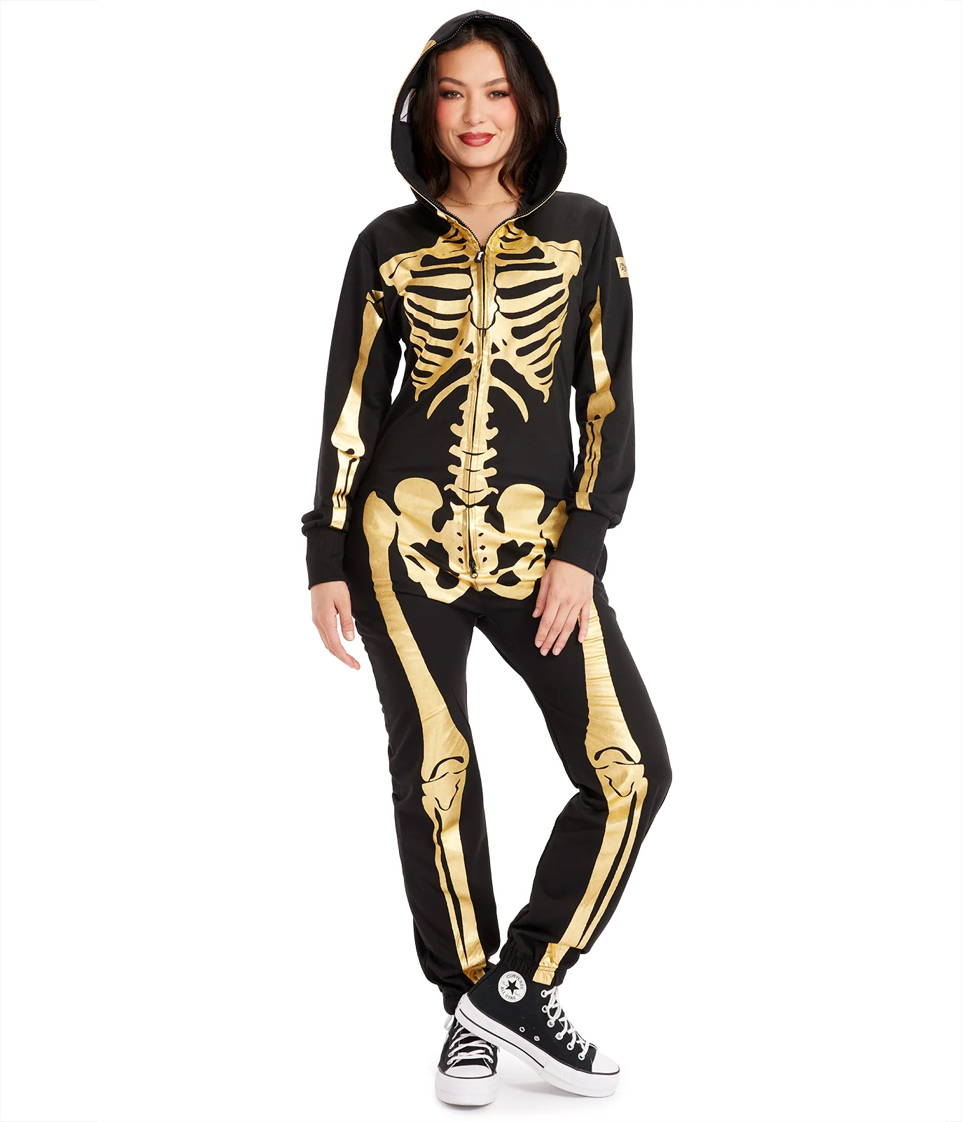 Image of Women's Gold Skeleton Costume