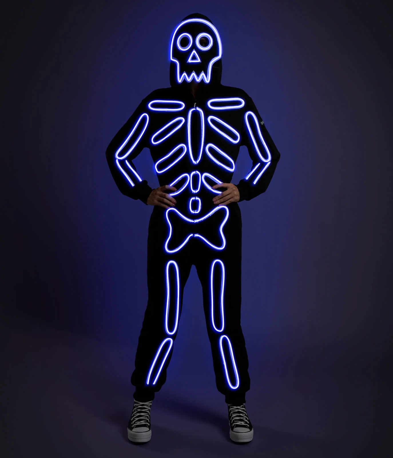 Image of Women's Neon LED Light Up Skeleton Costume