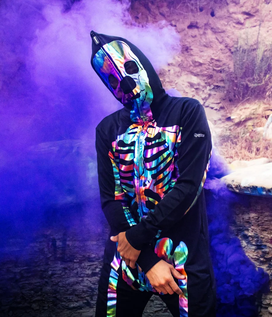 Image of Men's Iridescent Skeleton Costume