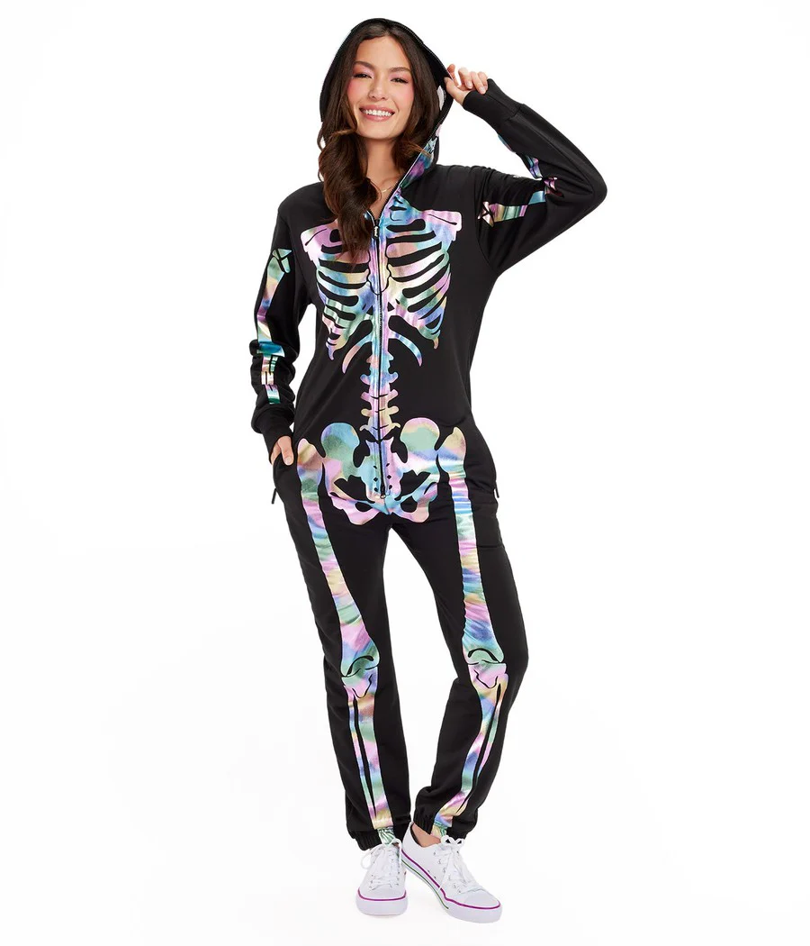 Image of Women's Iridescent Skeleton Costume