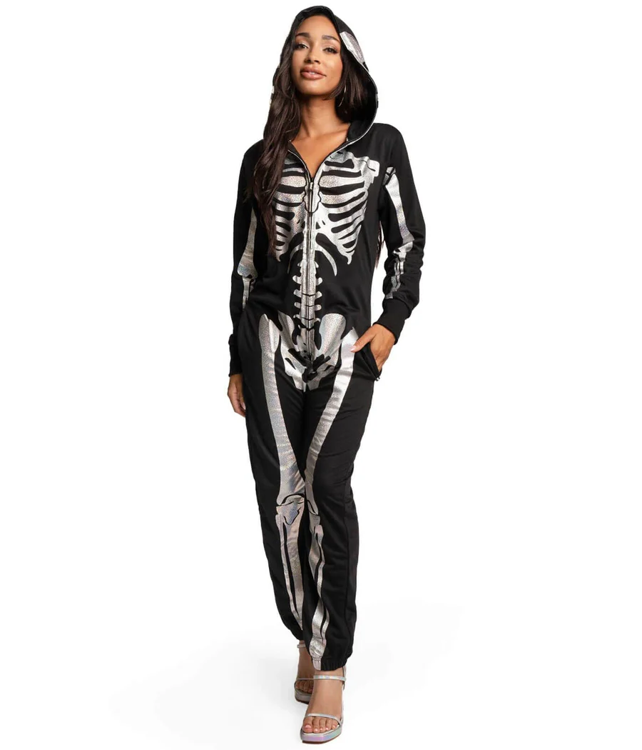 Image of Women's Shimmer Skeleton Costume