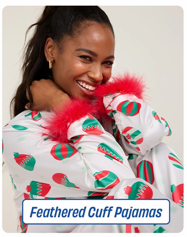 Feathered Cuff Pajamas