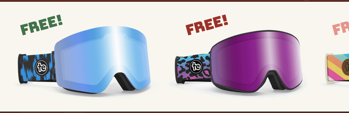 12 Days of Deals - Day 12! Free Ski Goggles with purchase. Use code: GOGGLES