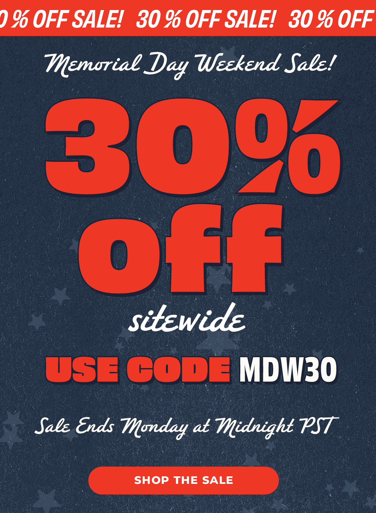 Memorial Day Sale - 30% Off