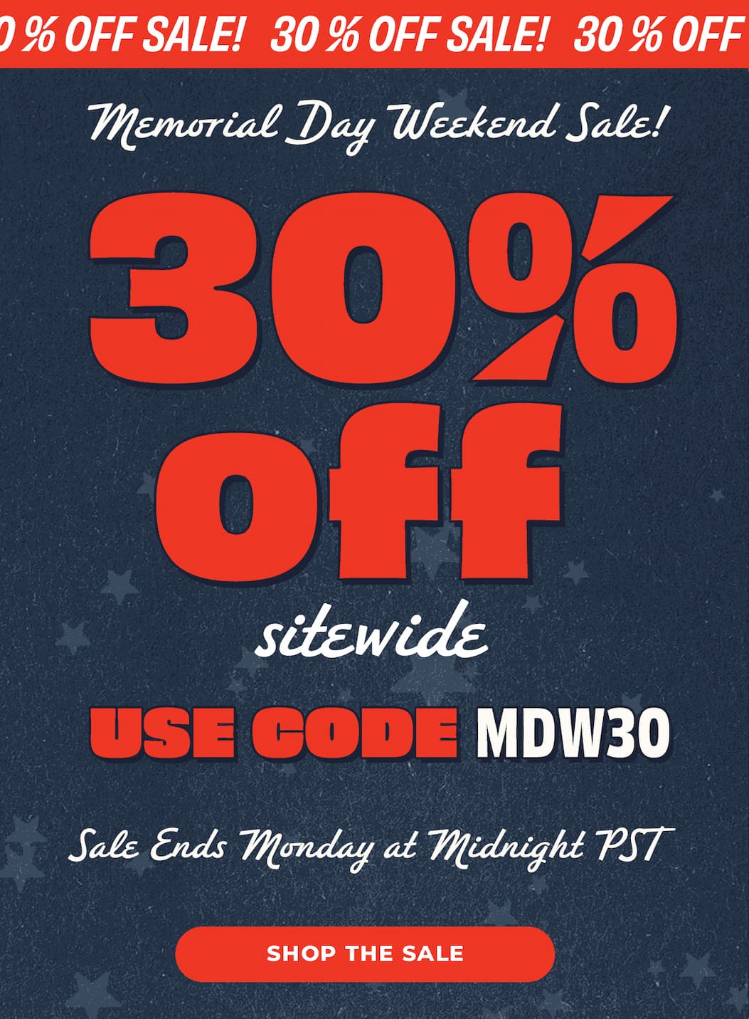 Memorial Day Sale - 30% Off