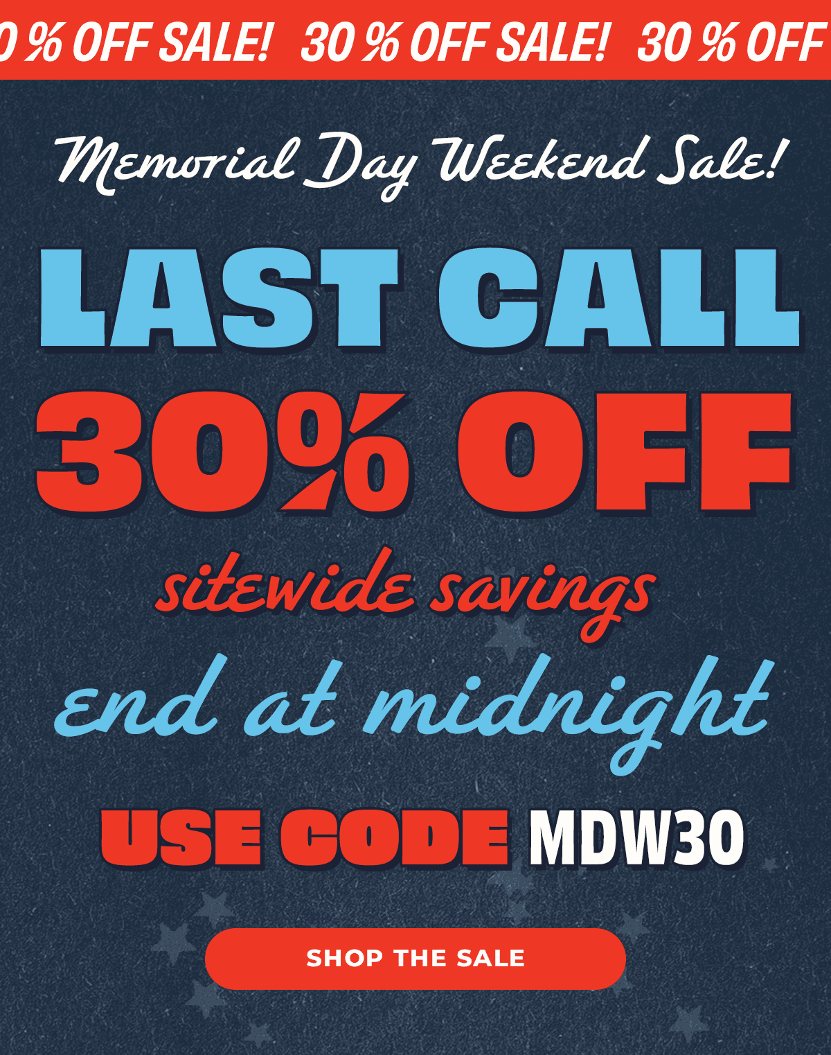 Memorial Day Sale - 30% Off