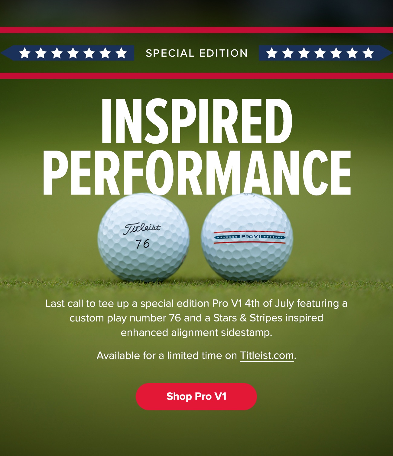 Special Edition Pro V1 4th of July
