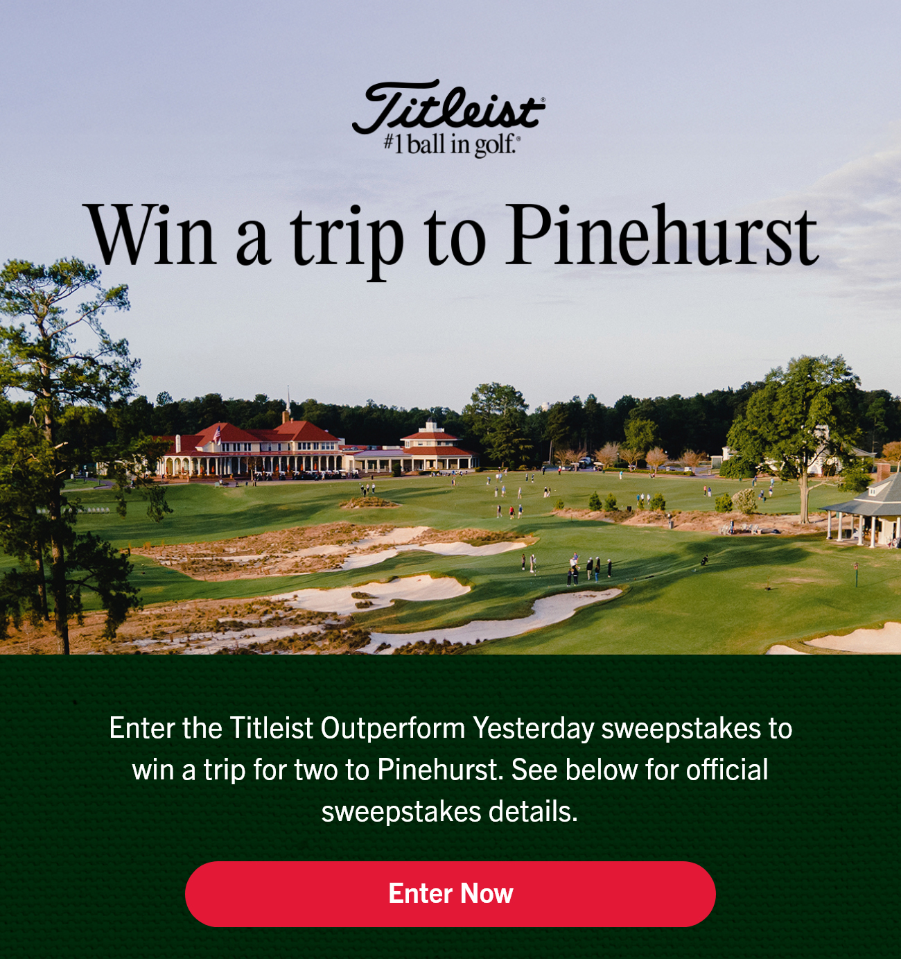 Titleist Outperform Yesterday Sweepstakes
