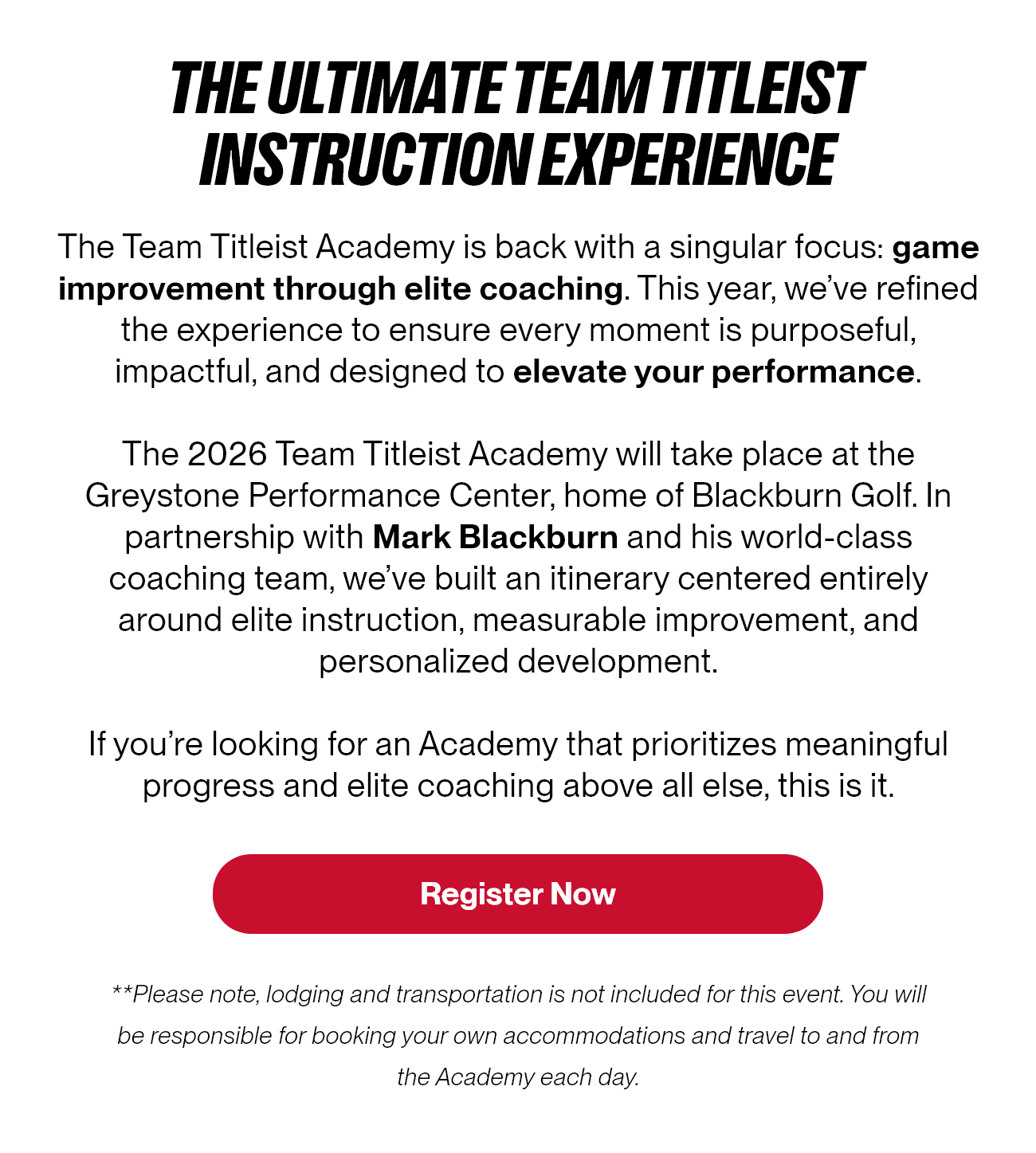 Team Titleist Academy