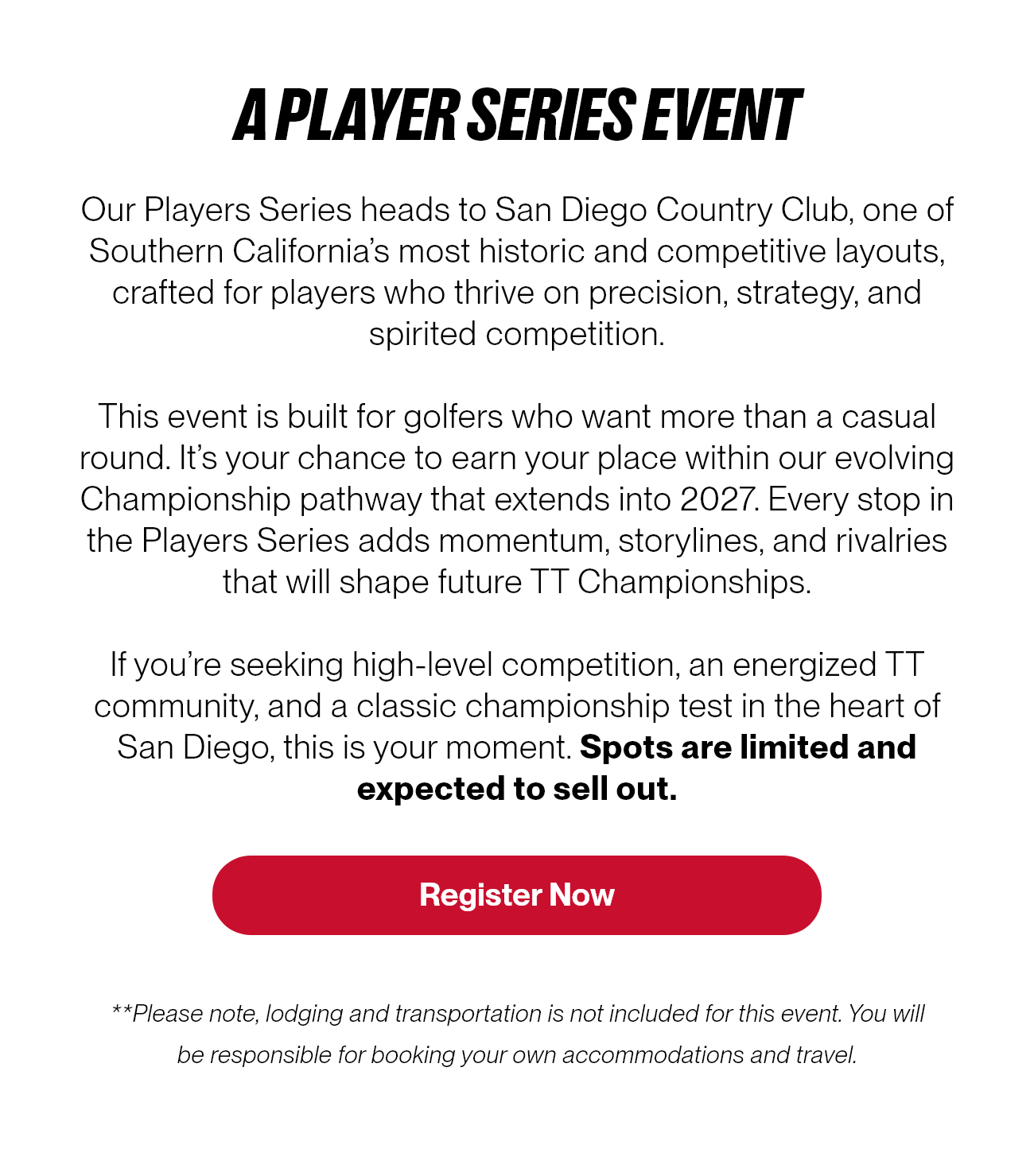 Team Titleist Players Series Event