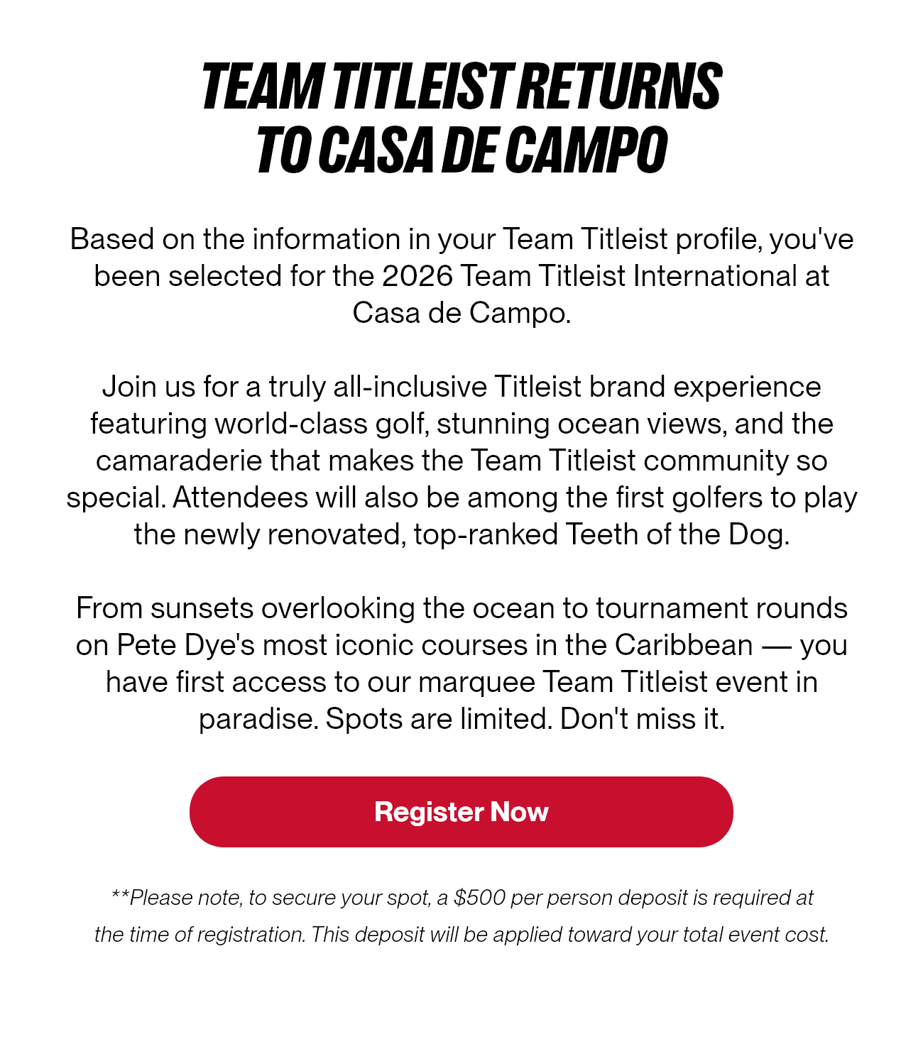 Team Titleist International