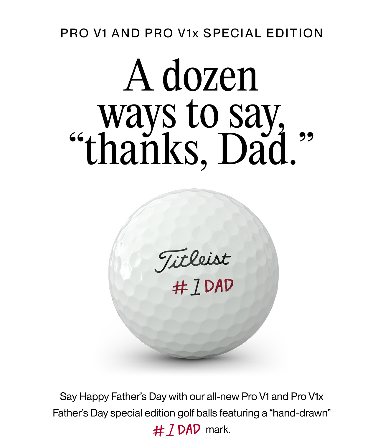 Pro V1 and Pro V1x Father's Day