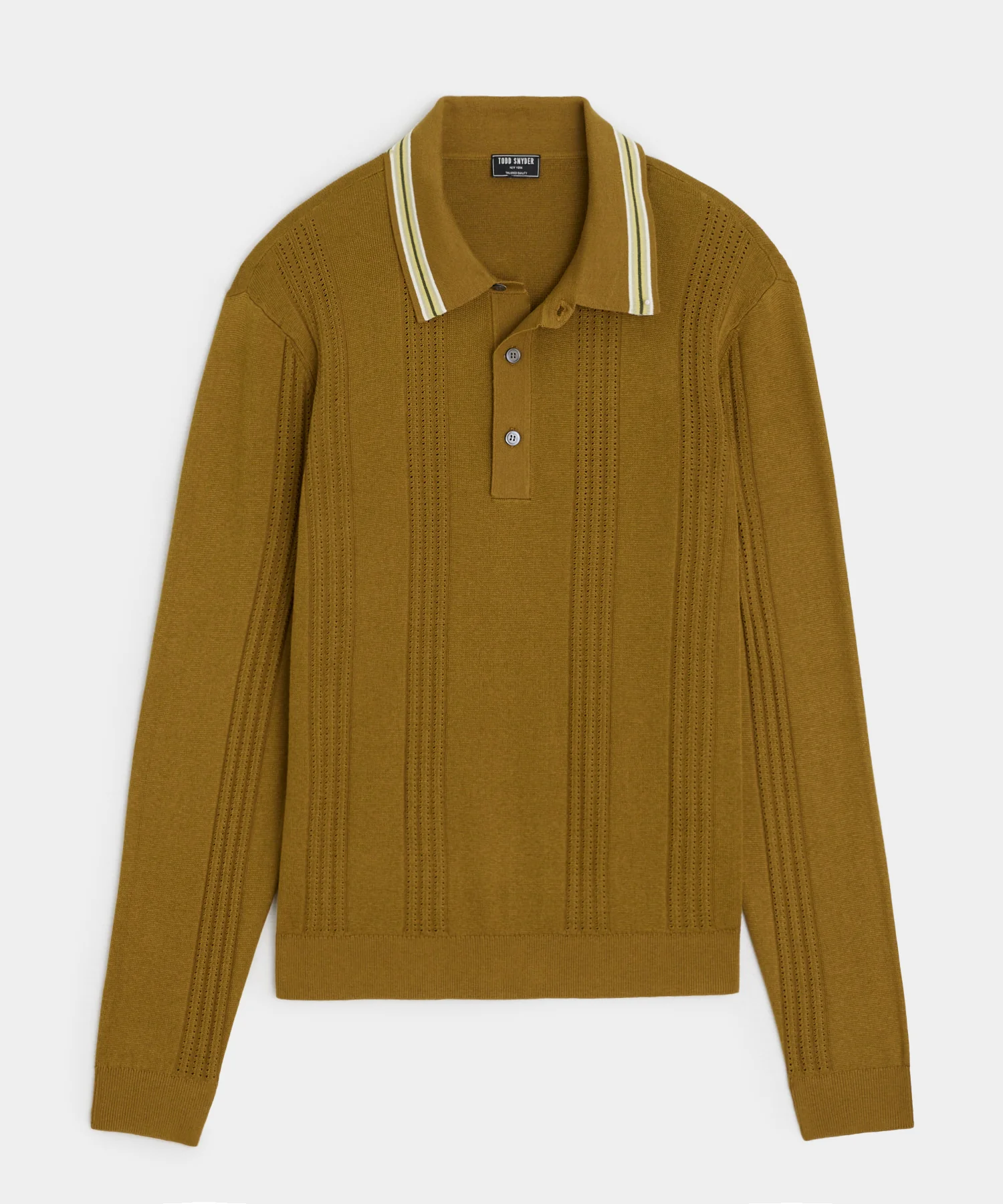 Image of Silk-Cotton Tipped Sweater Polo