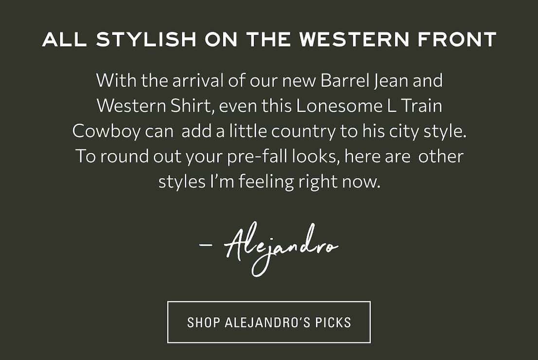 SHOP ALEJANDRO'S PICKS