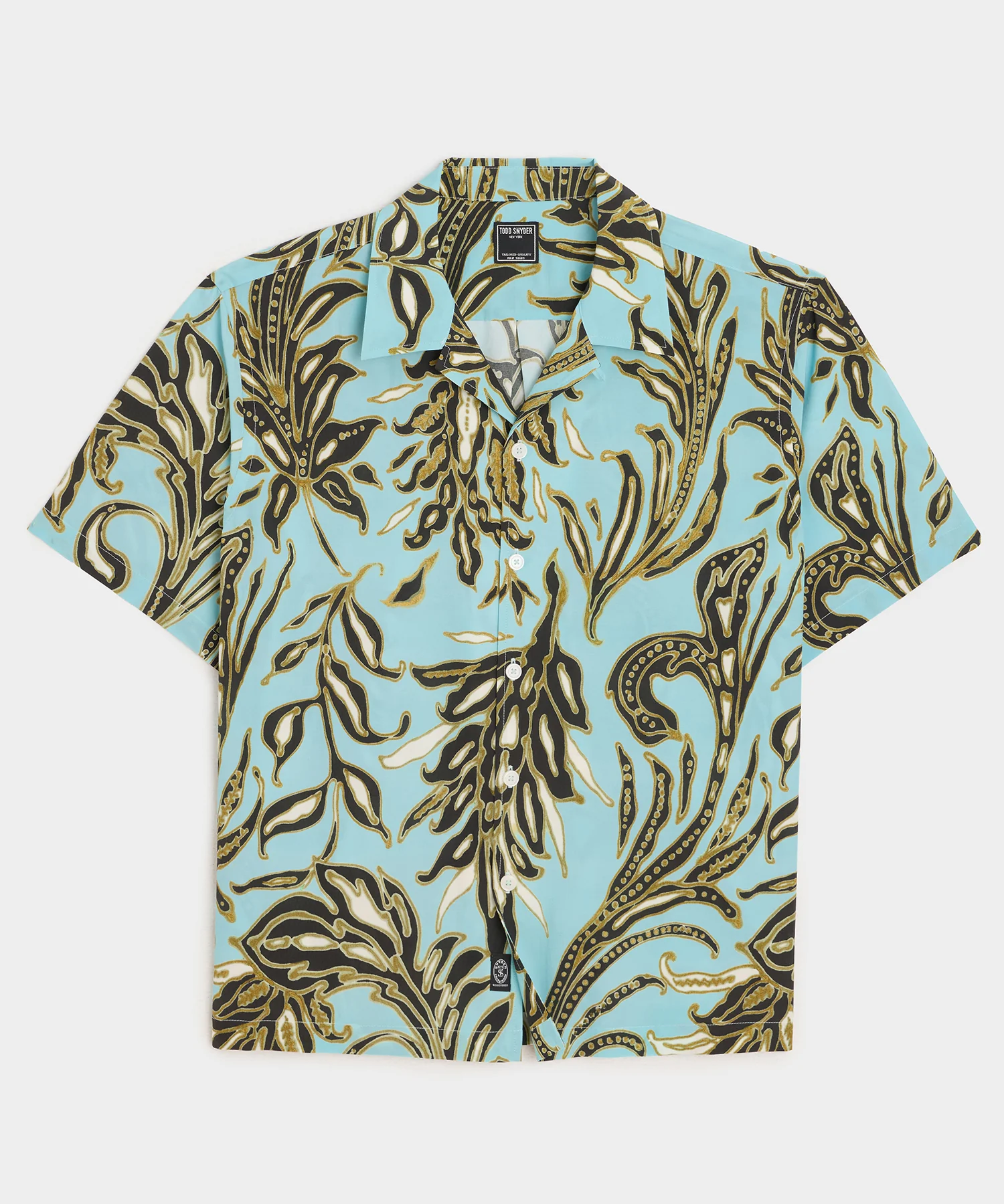 Image of Cropped Silk-Cotton Camp Collar Shirt
