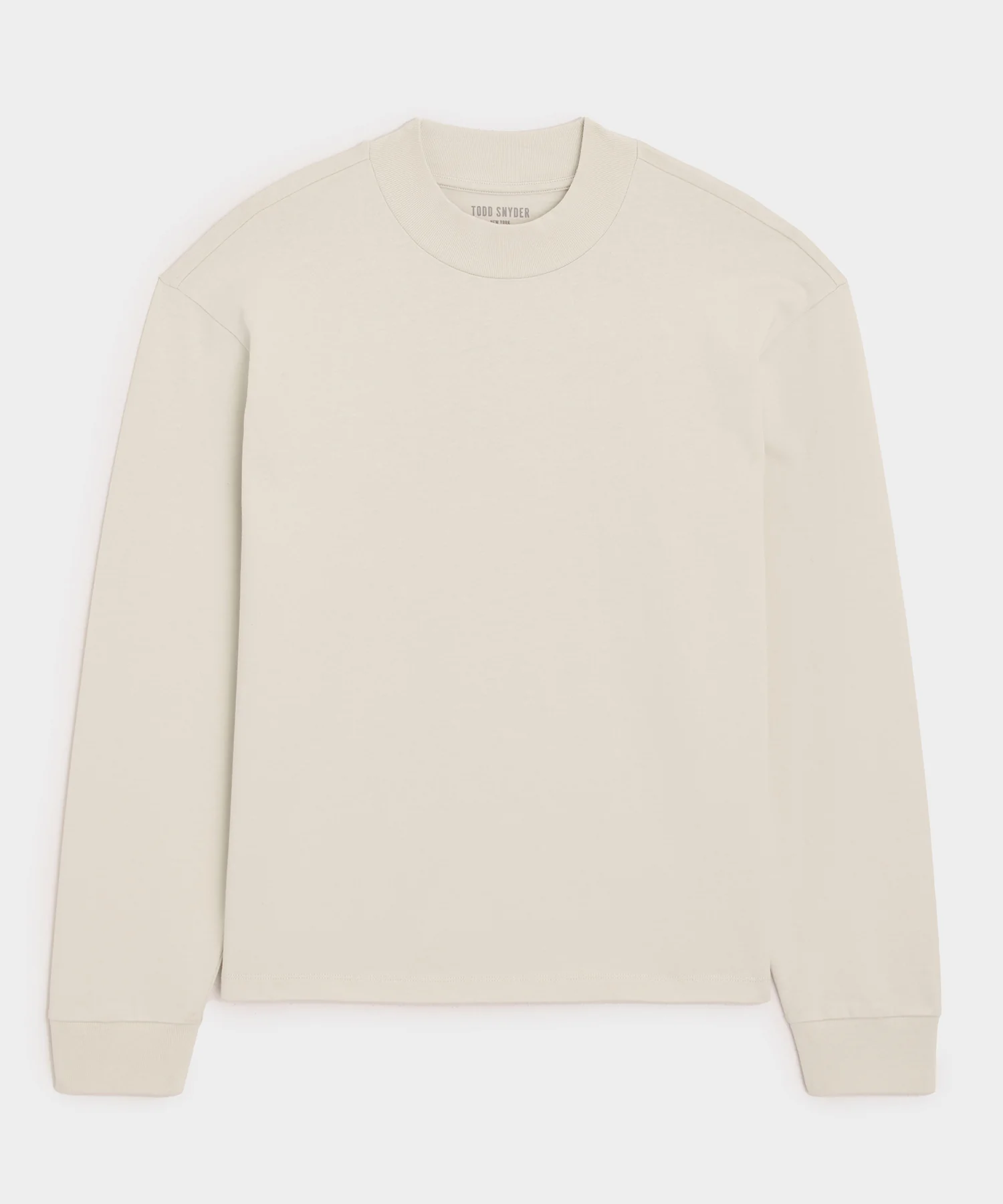 Image of Relaxed Portuguese Jersey Mock Neck Tee