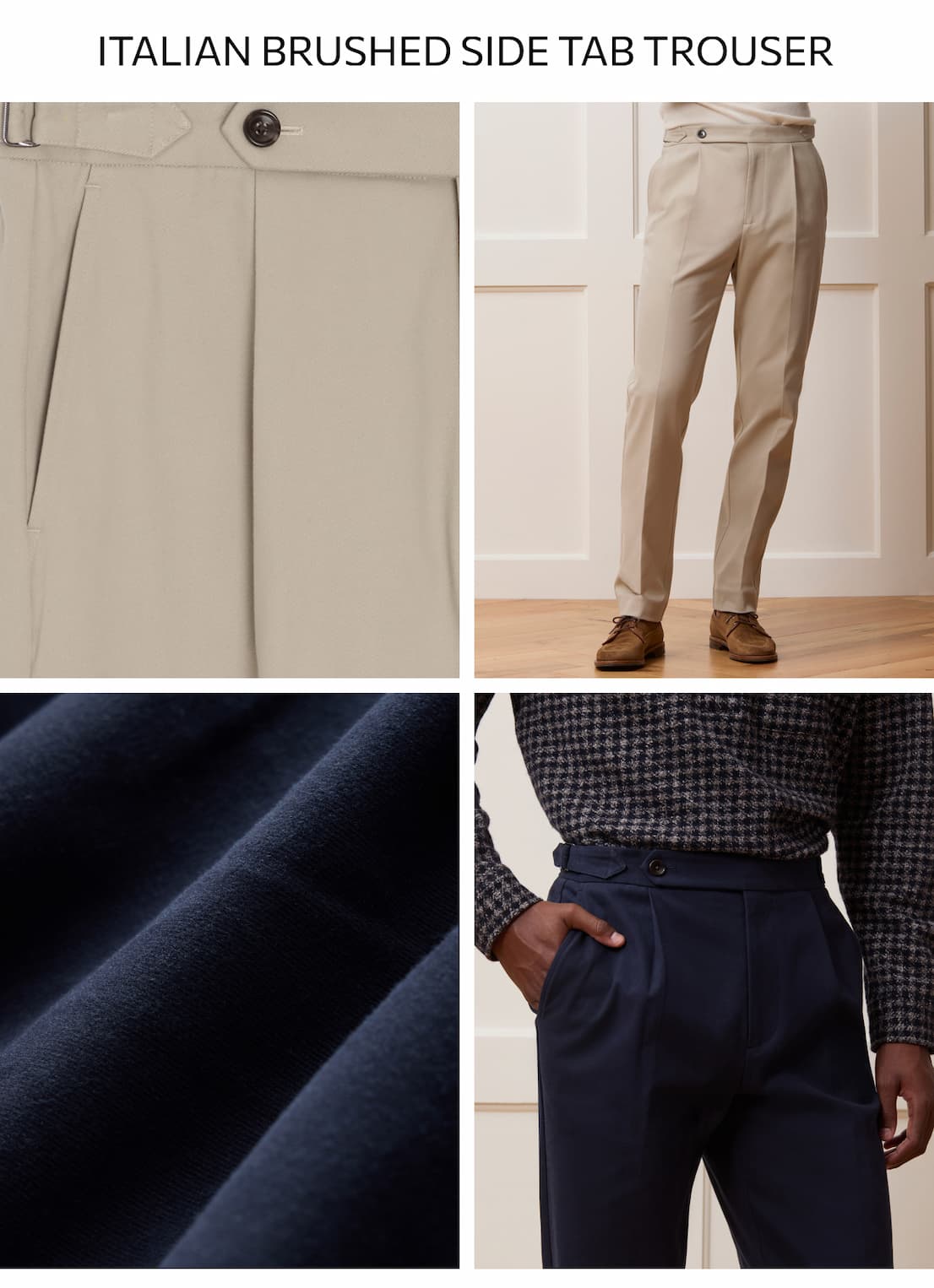 SHOP THE ITALIAN BRUSHED COTTON SIDE TAB