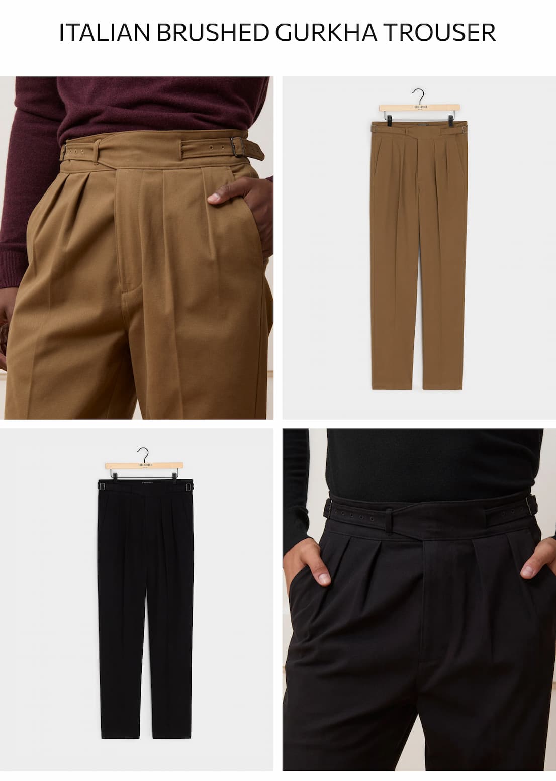 SHOP THE ITALIAN BRUSHED GURKHA TROUSER