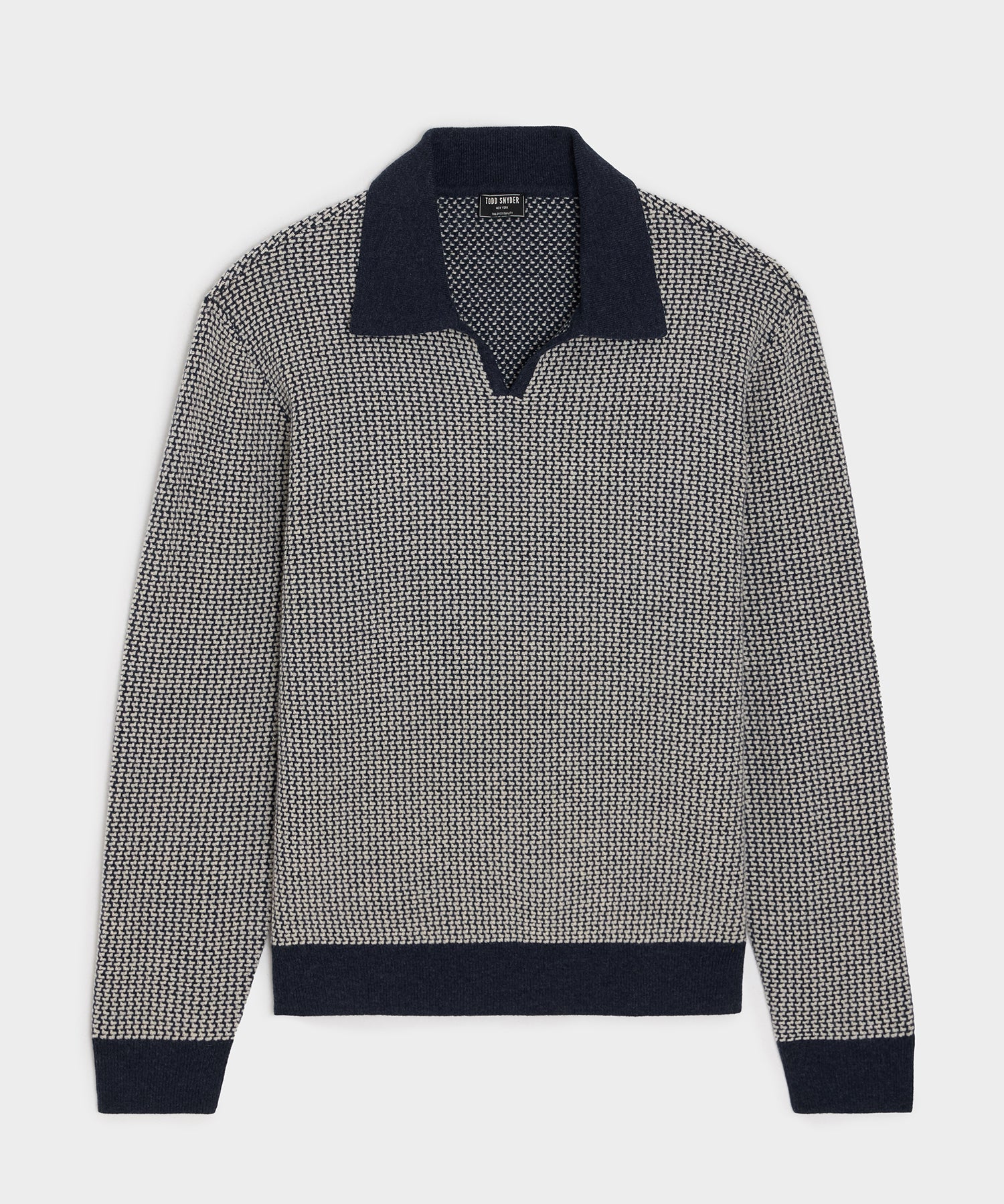 Image of Wool Basketweave Montauk Sweater Polo