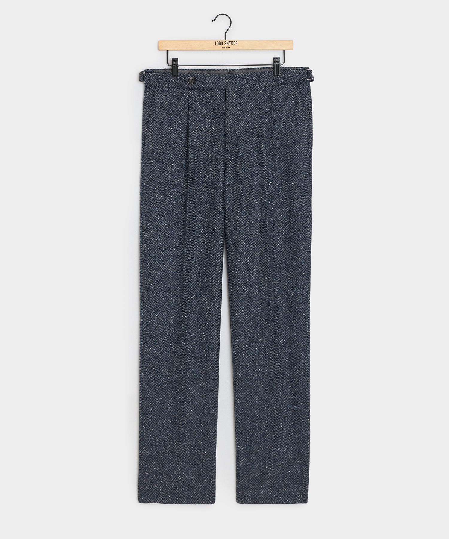 Image of Italian Donegal Herringbone Side Tab Trouser