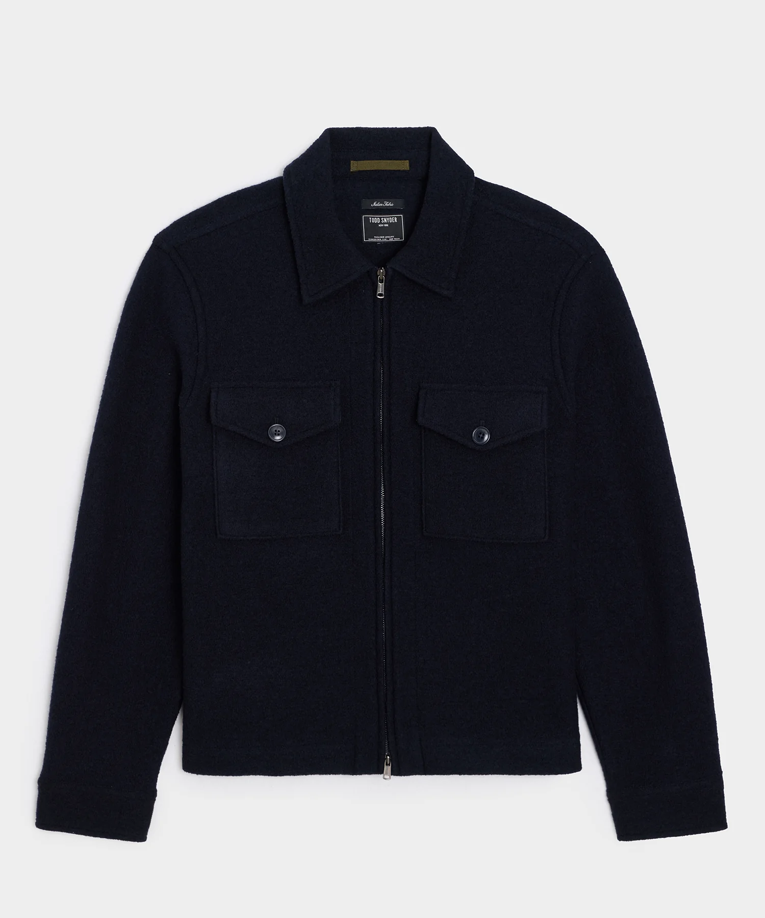 Image of Italian Boiled Wool Full-Zip CPO Jacket